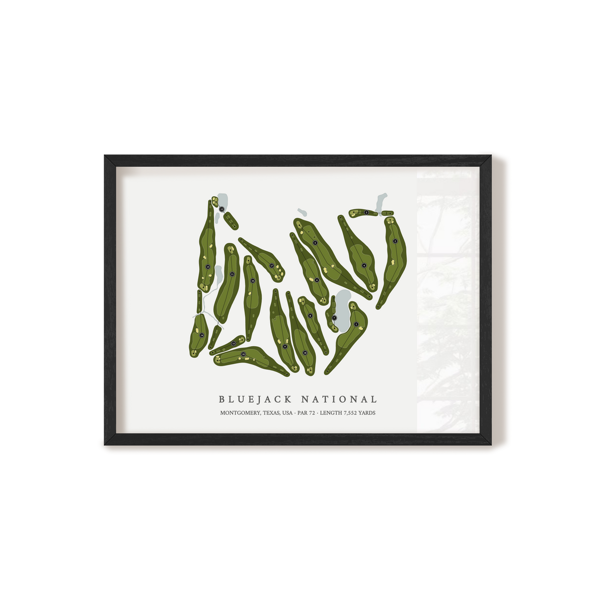 Bluejack National | Golf Course Print | Black Frame