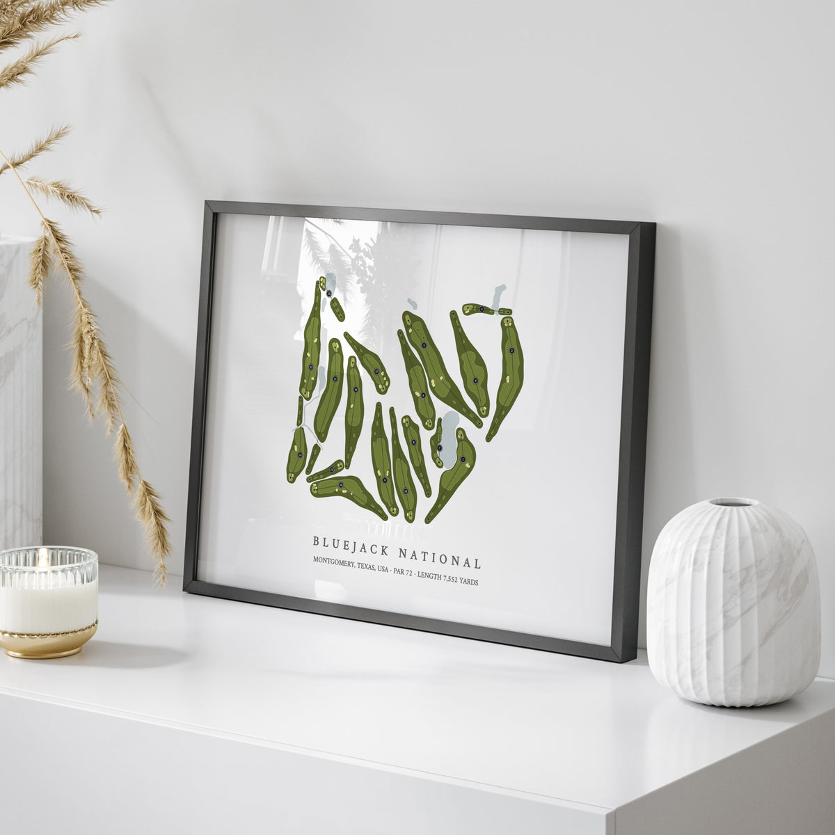 Bluejack National | Golf Course Print | On Table
