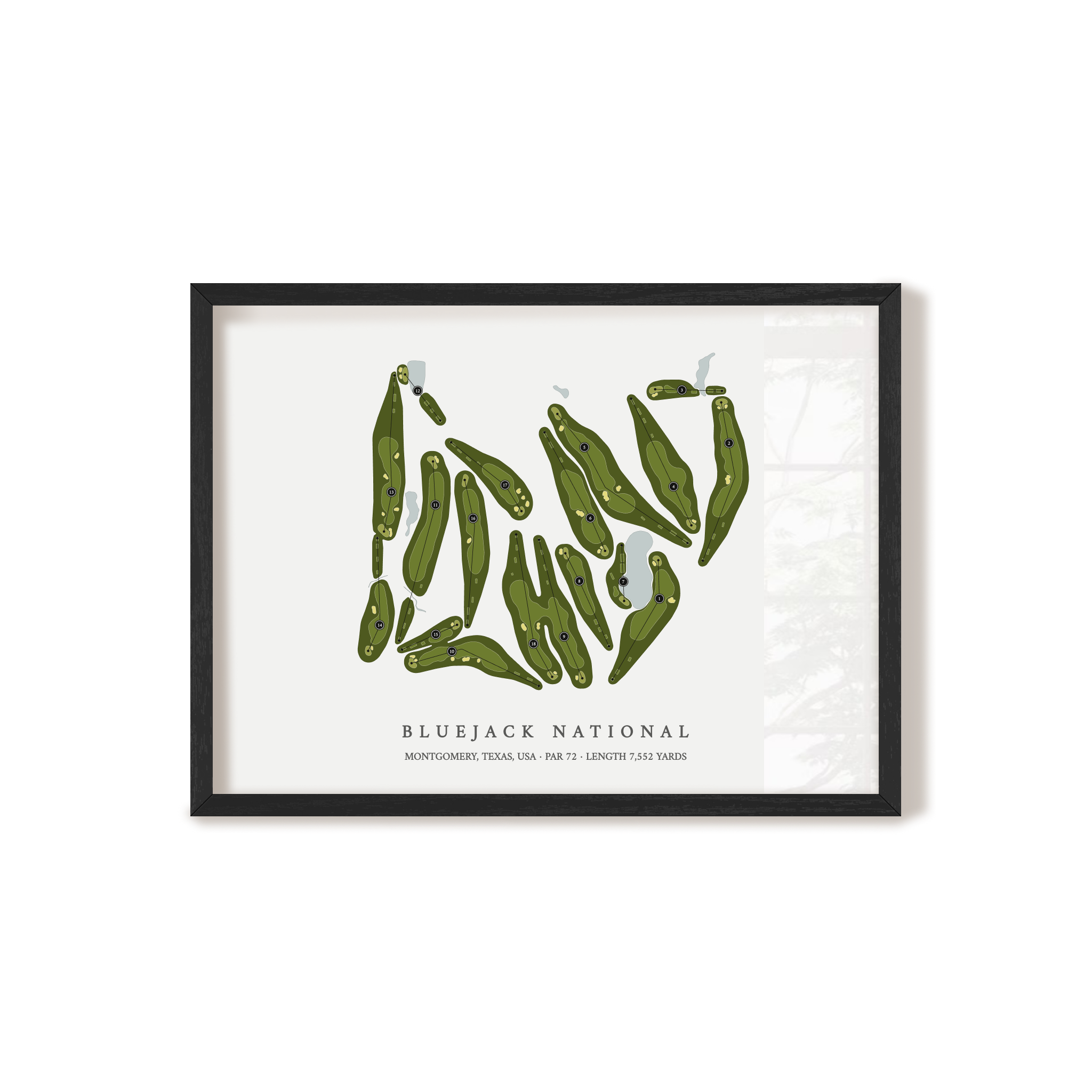 Bluejack National | Golf Course Print | Black Frame 