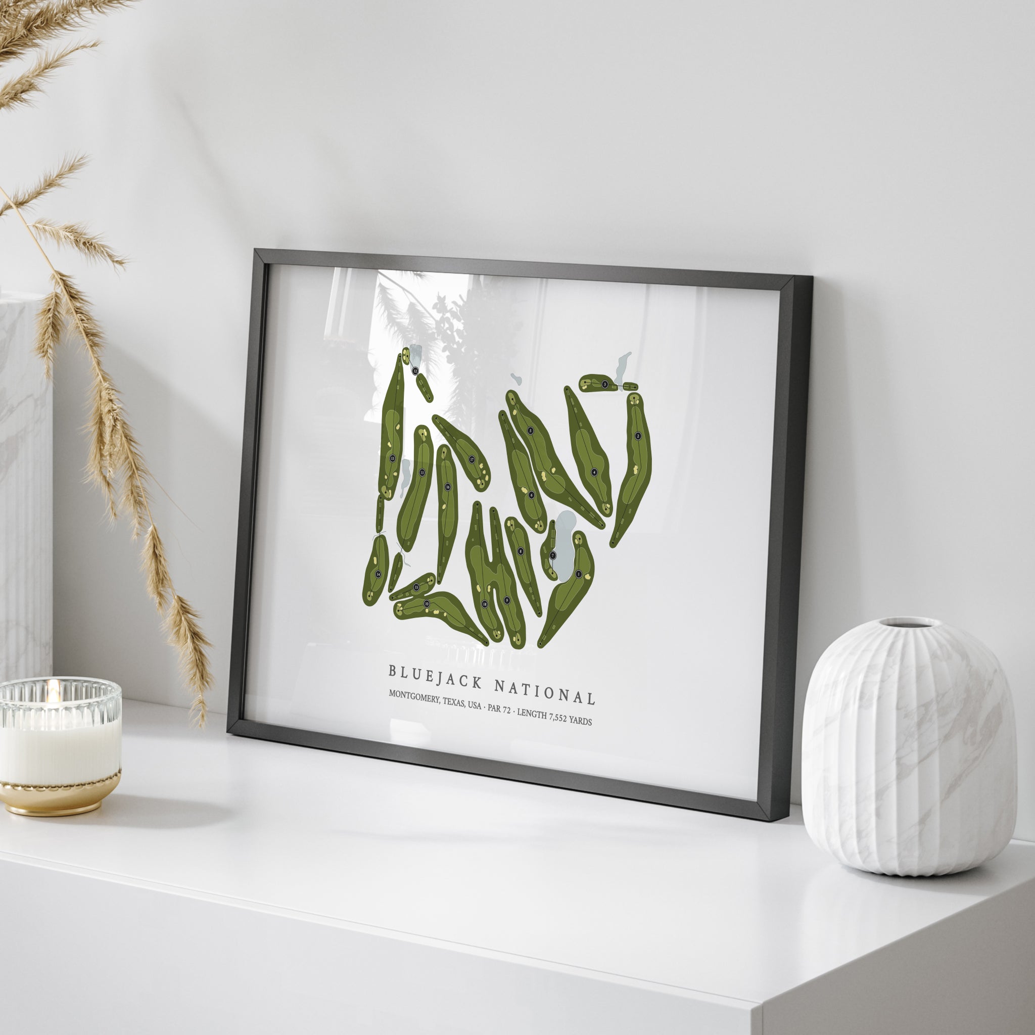 Bluejack National | Golf Course Print | On Table 