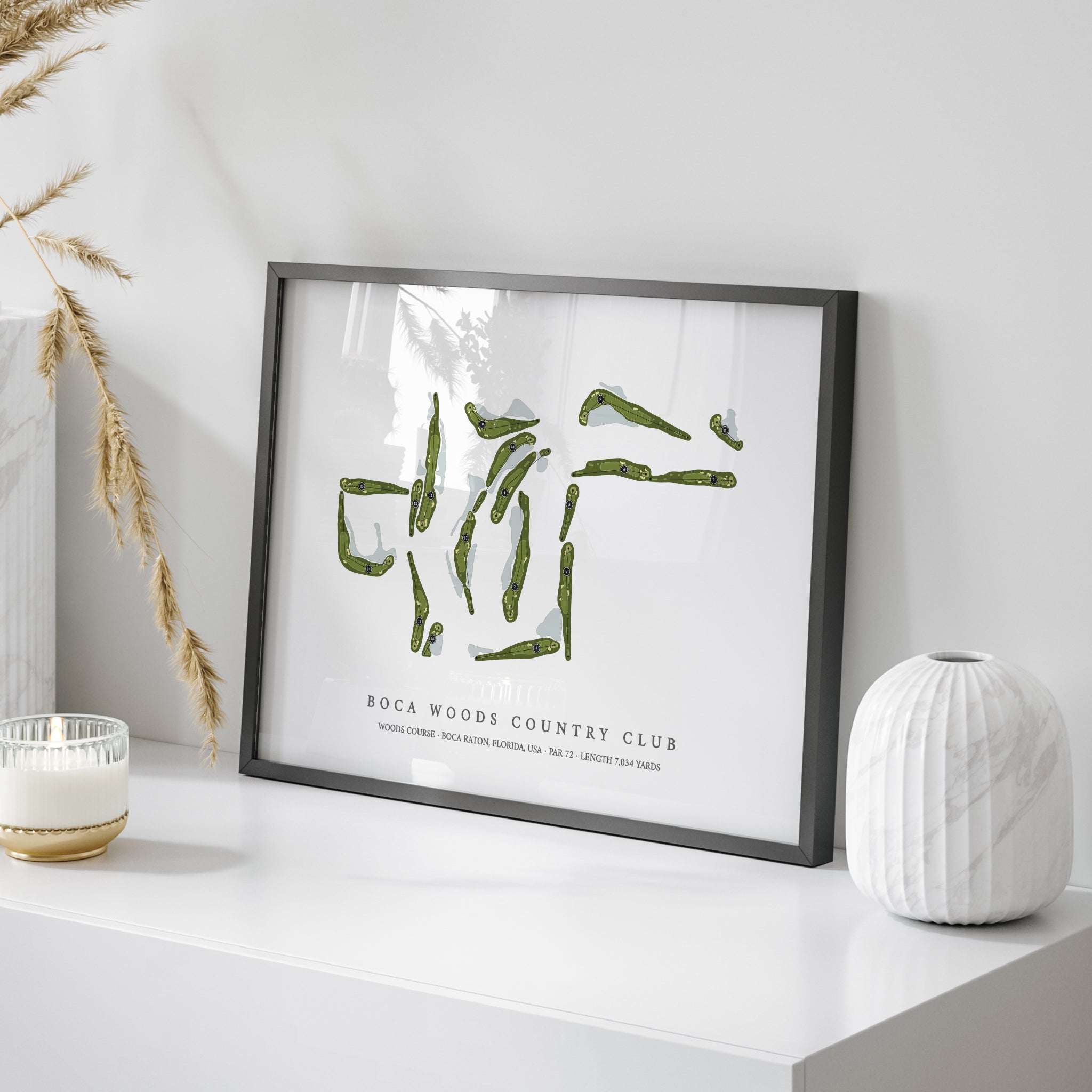 Boca Woods Country Club - Woods Course | Golf Course Map | On Table 