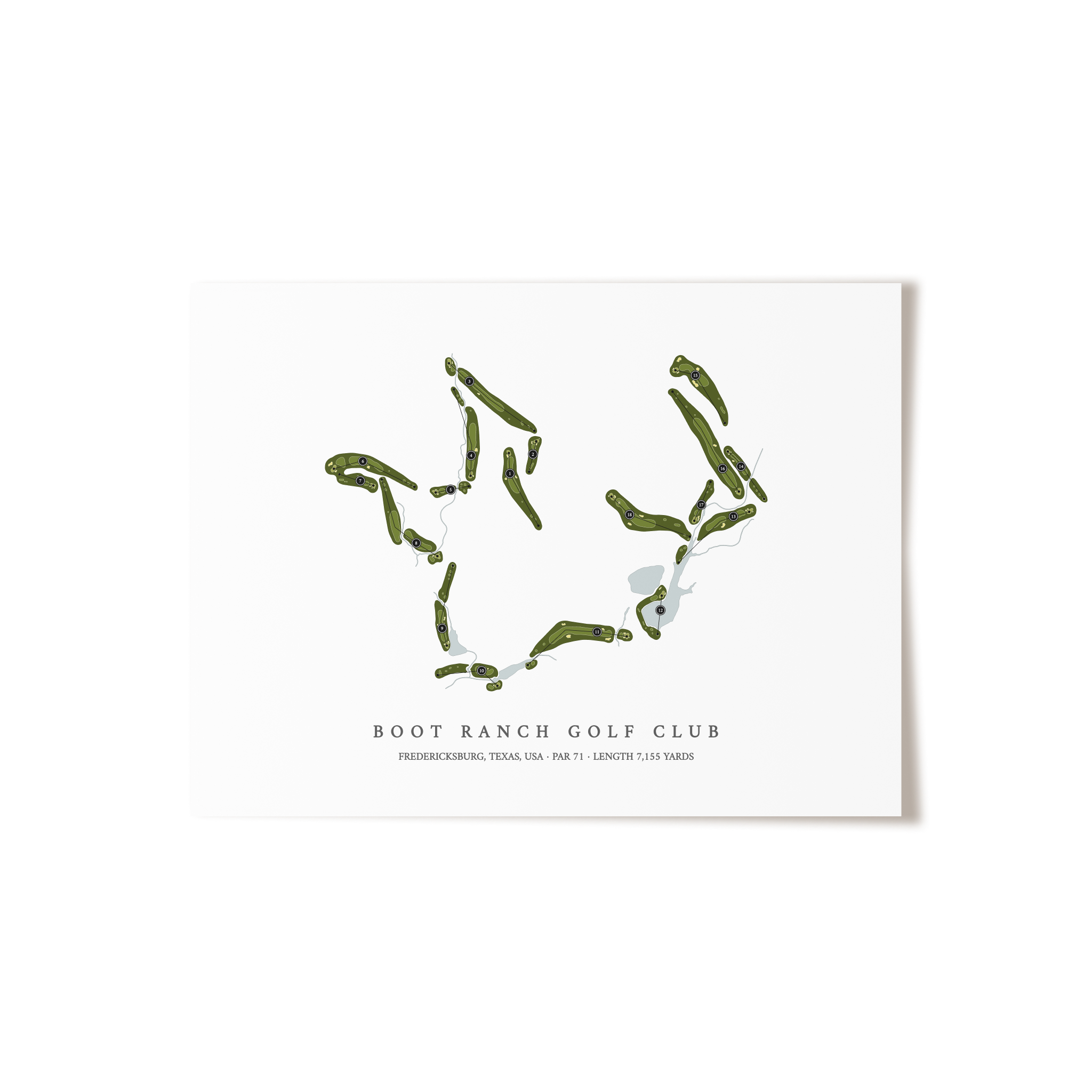 Boot Ranch Golf Club | Golf Course Print | Unframed 