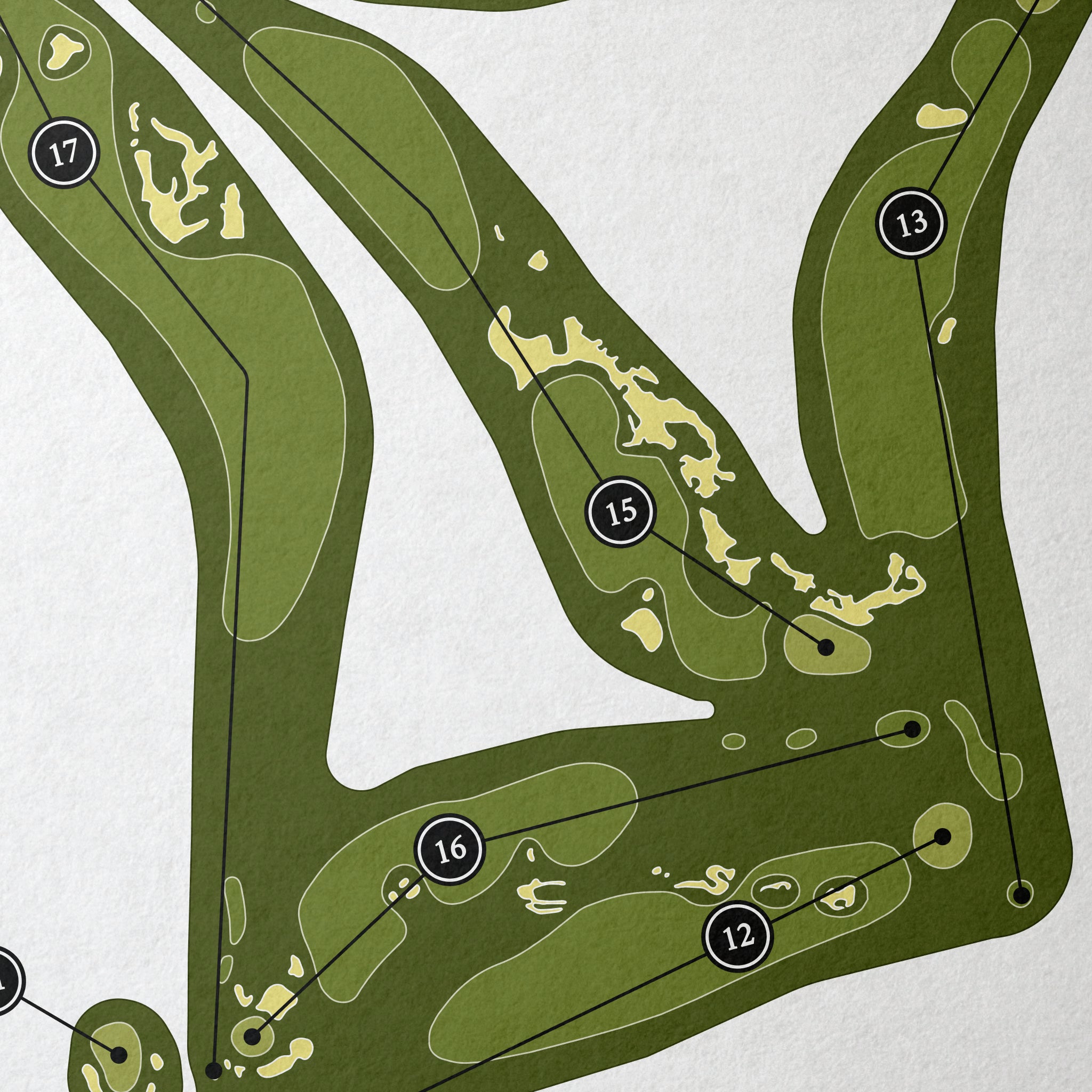 Boston Golf Club | Golf Course Map | Close Up 