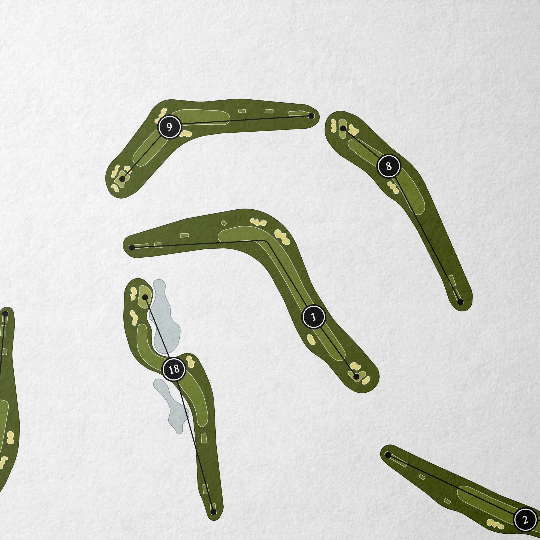 Braelinn Golf Club | Golf Course Map | Close Up 