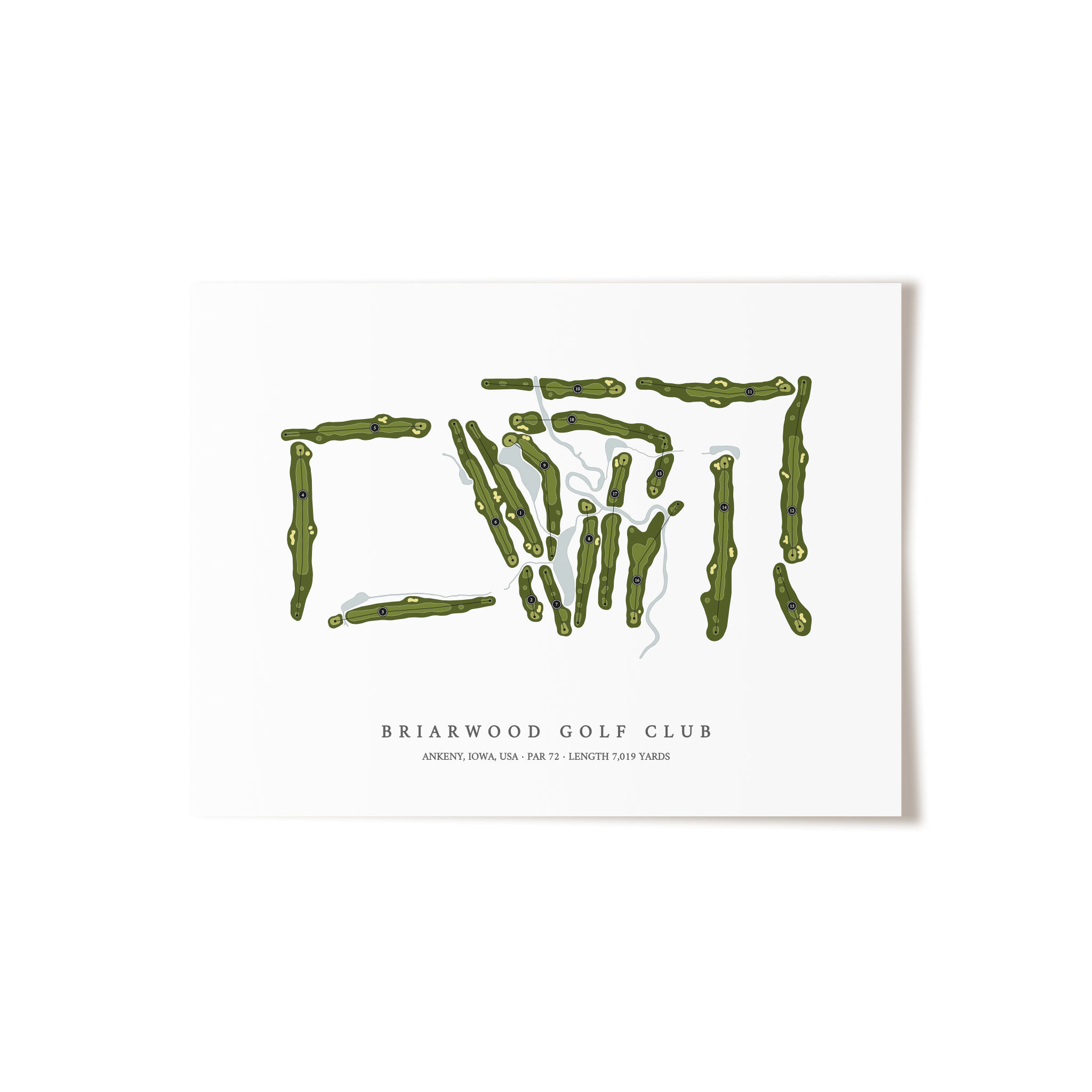 Briarwood Golf Club | Golf Course Print | Unframed
