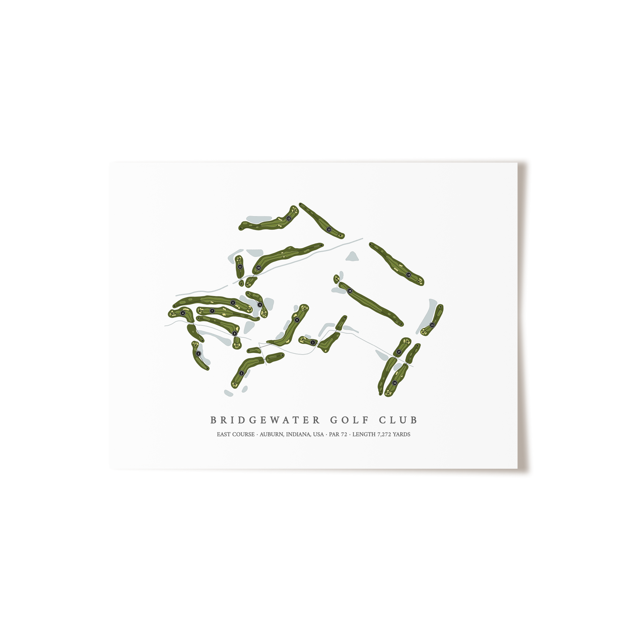 Bridgewater Golf Club - East Course  | Golf Course Print | Unframed 