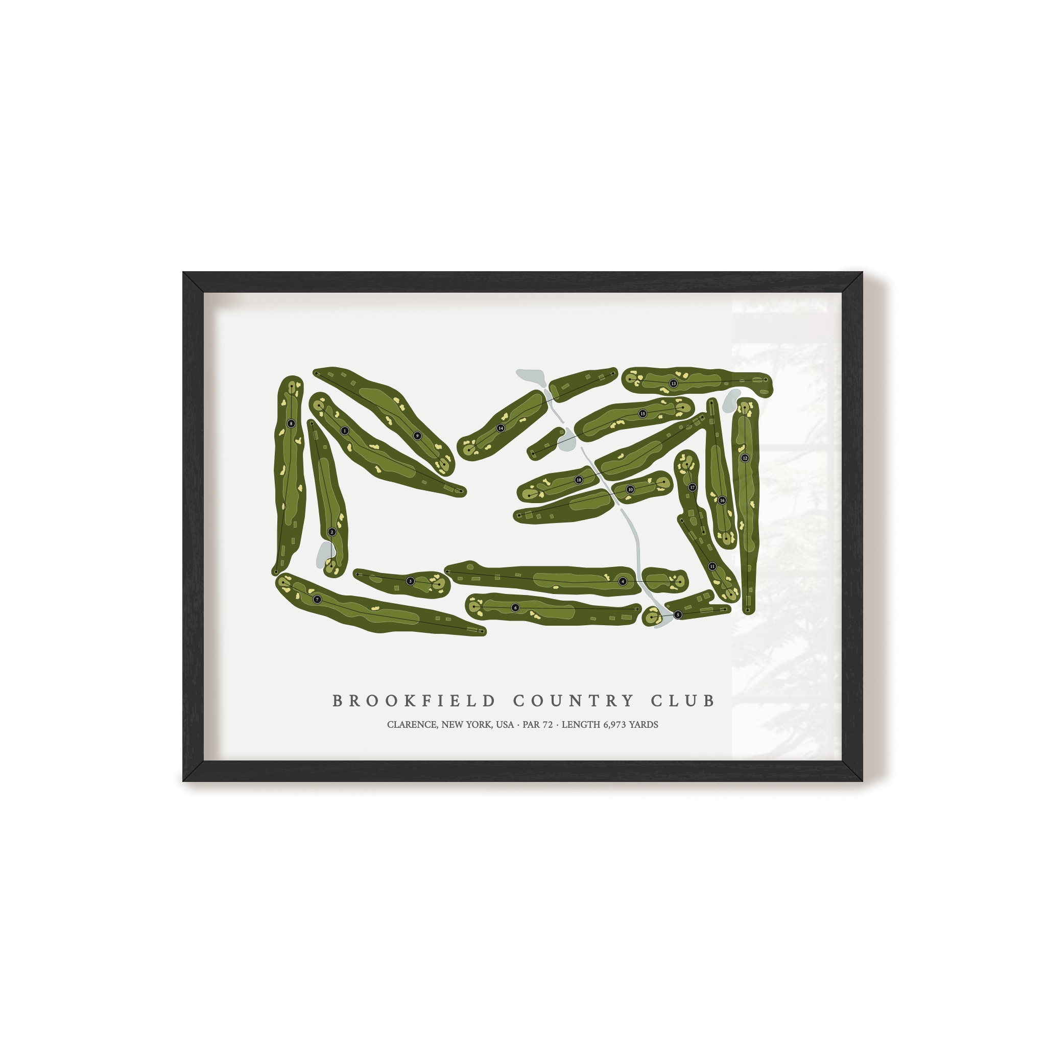 Brookfield Country Club | Golf Course Print | Black Frame 