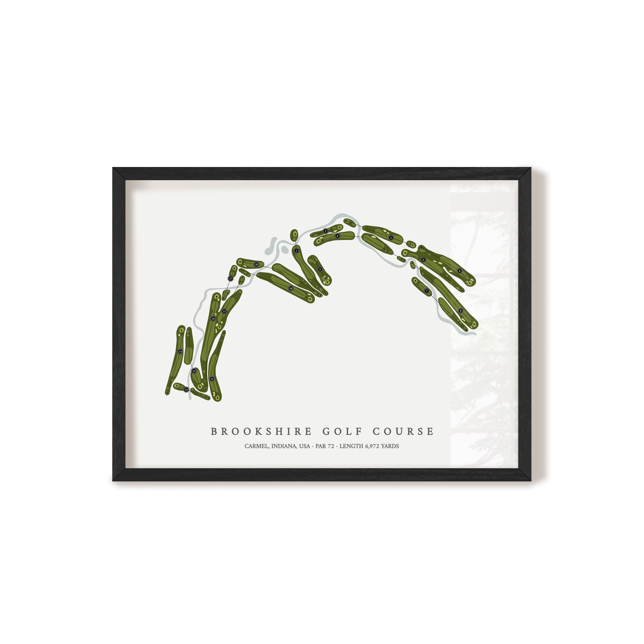 Brookshire Golf Course | Golf Course Map | Black Frame