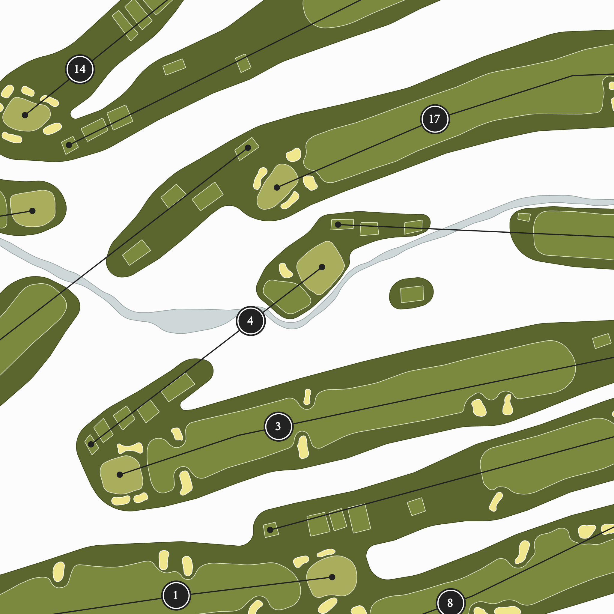 Brookside Country Club | Golf Course Map | Close Up