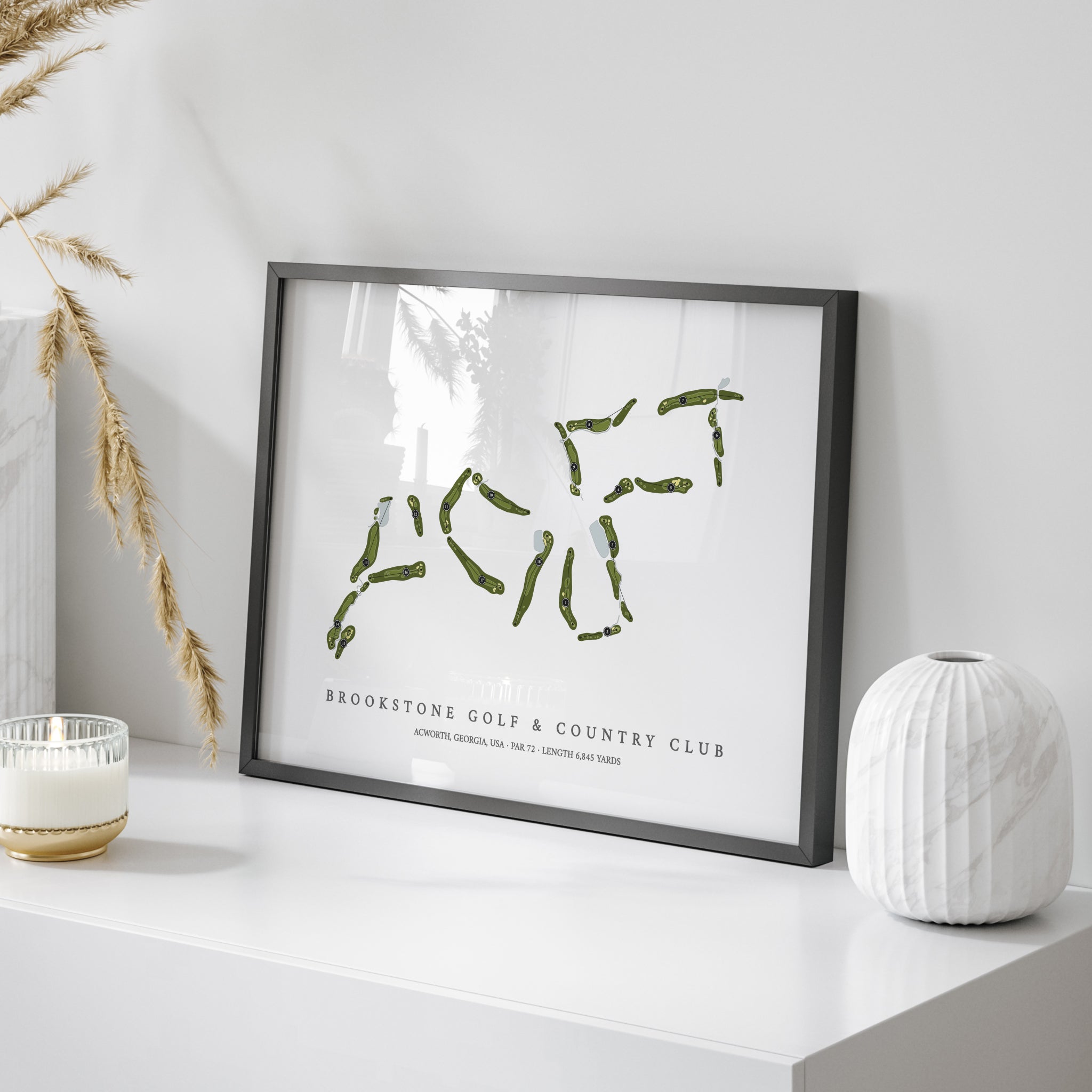 Brookstone Golf & Country Club | Golf Course Print | On Table 