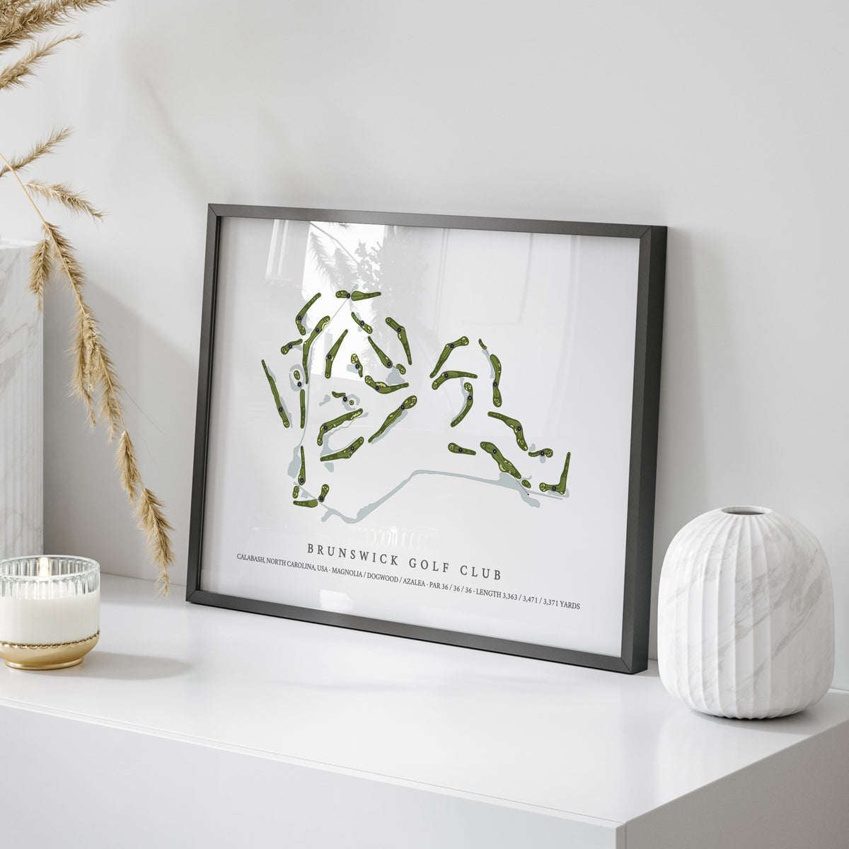 Brunswick Golf Club | Golf Course Print | On Table