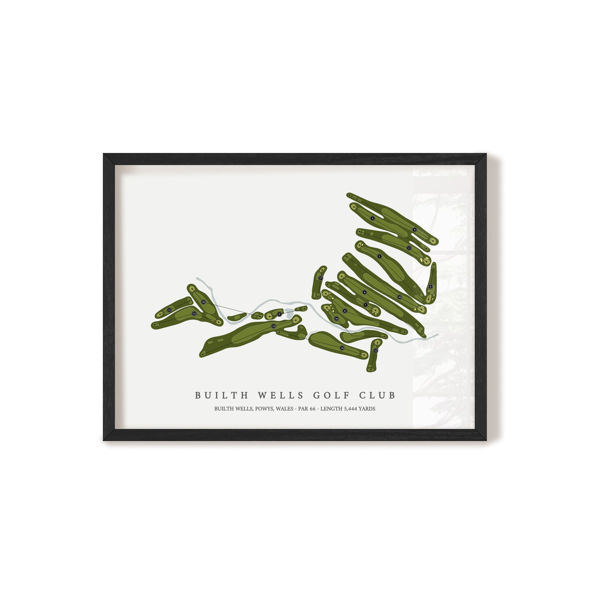 Builth Wells Golf Club | Golf Course Print | Black Frame