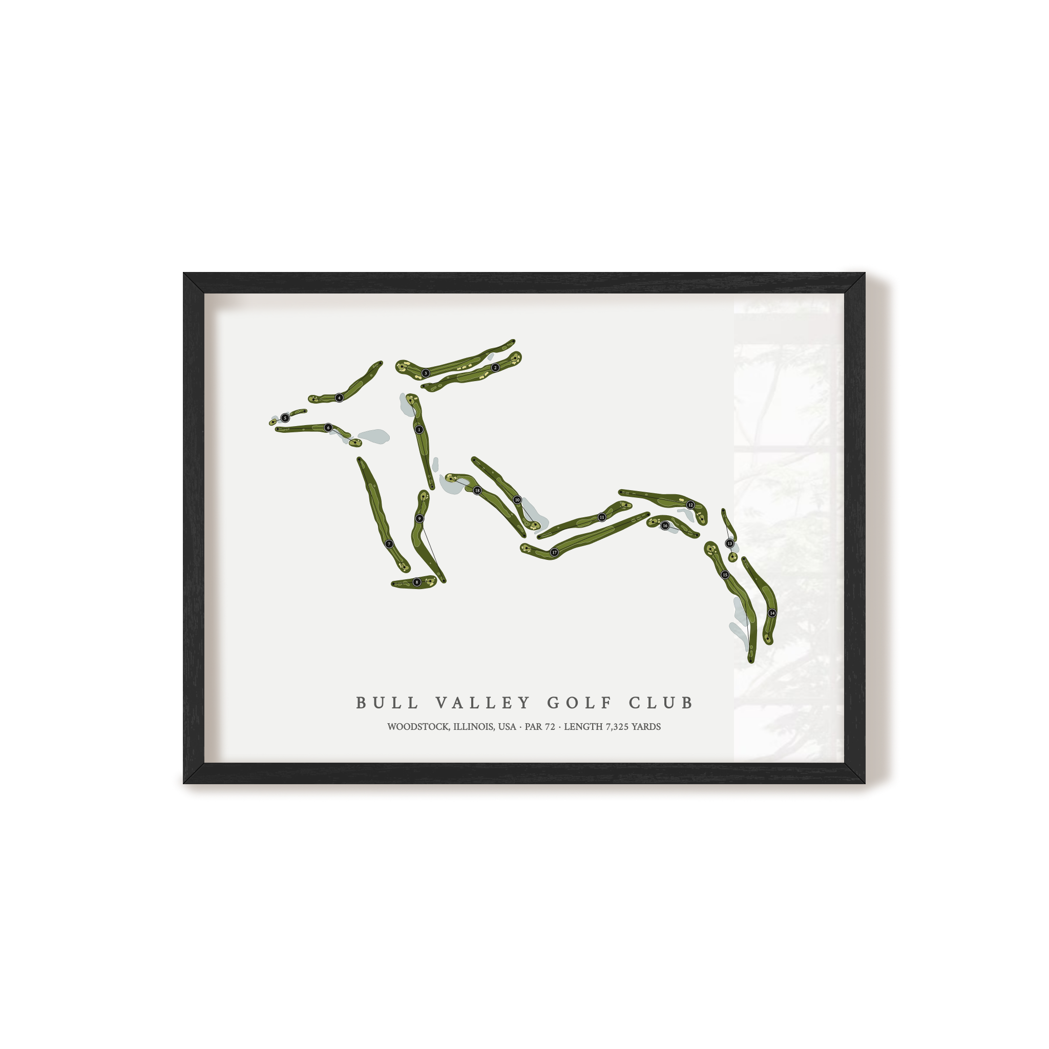 Bull Valley Golf Club | Golf Course Print | Black Frame