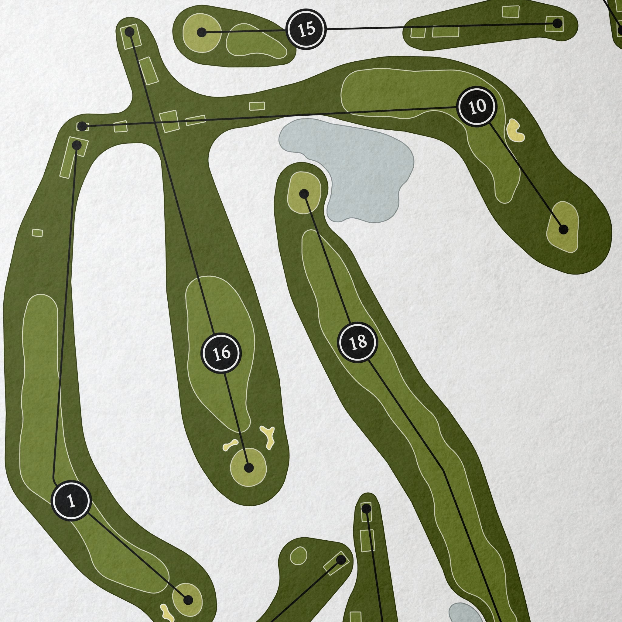 Burden Lake Country Club | Golf Course Map | Close Up 