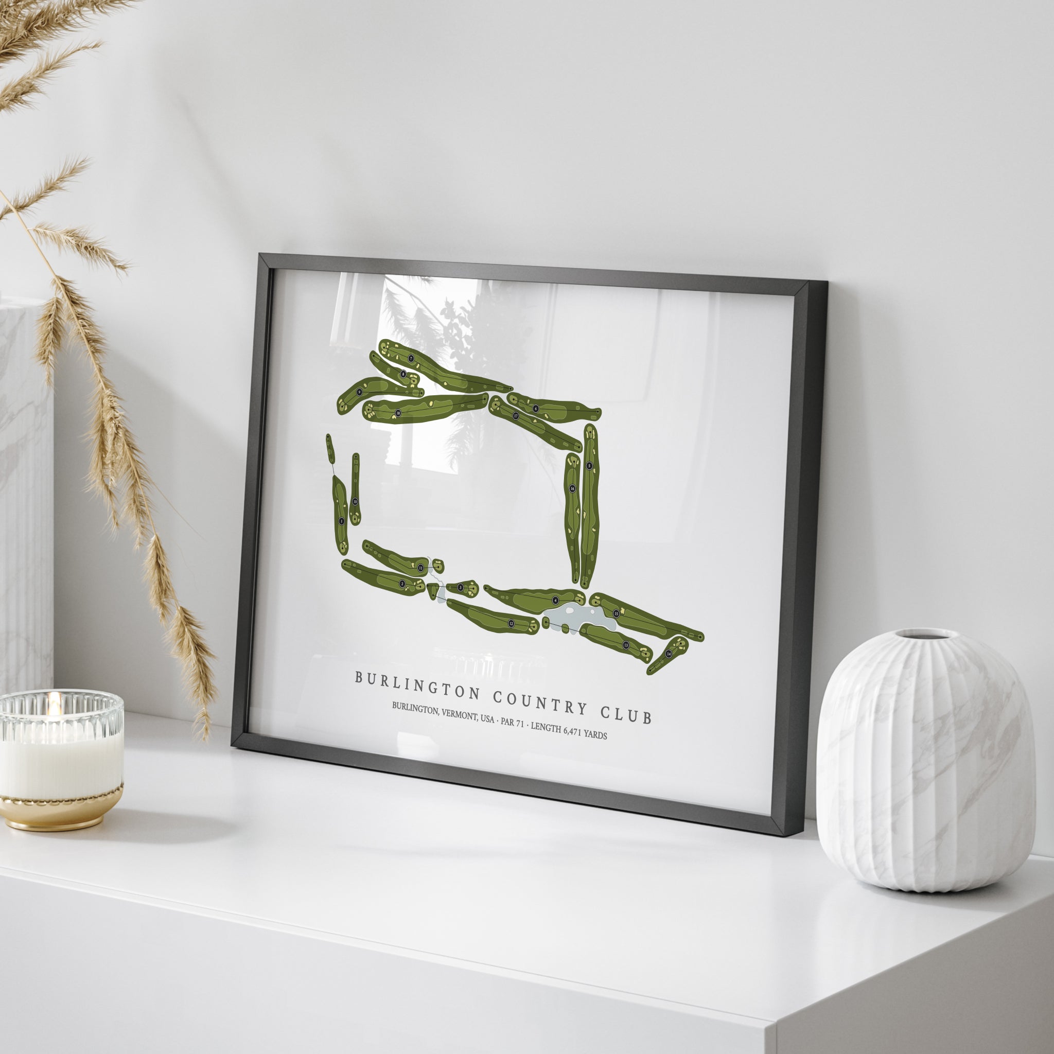 Burlington Country Club | Golf Course Map | On Table 