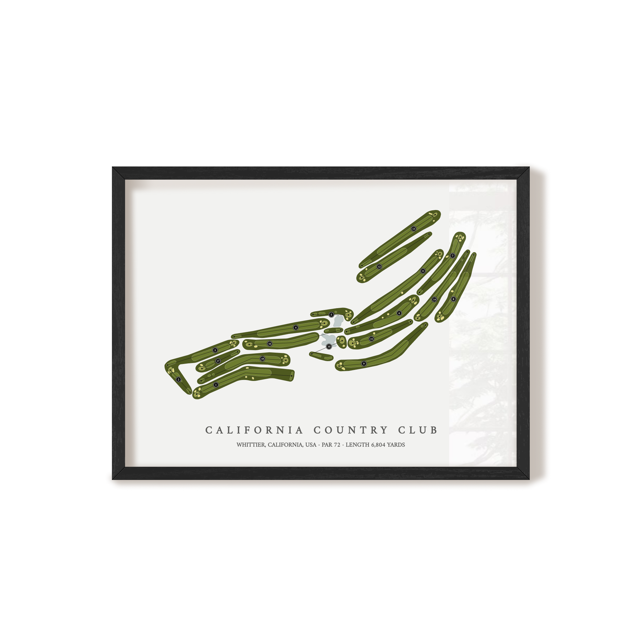 California Country Club | Golf Course Map | Black Frame
