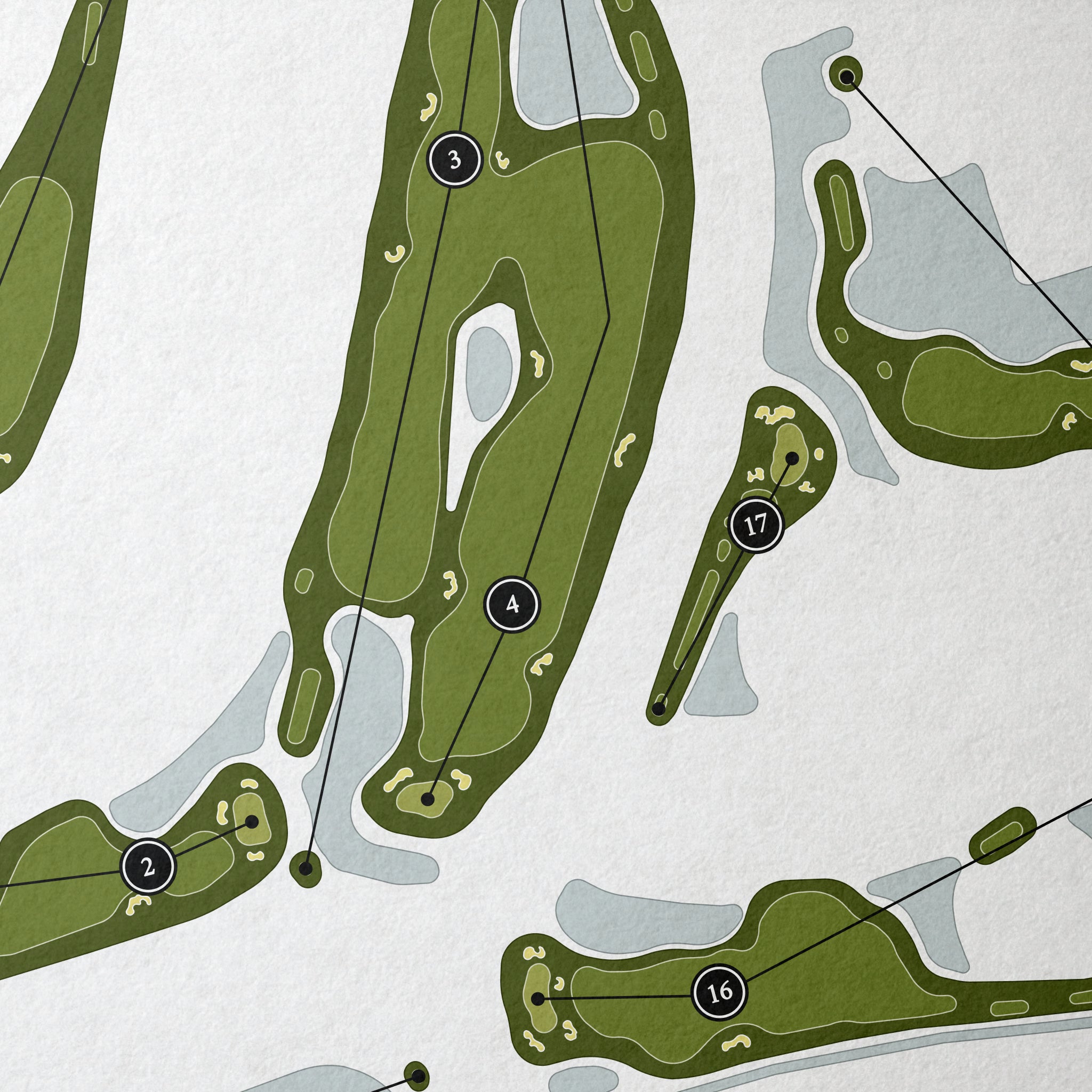 Calusa Country Club | Golf Course Map | Close Up 