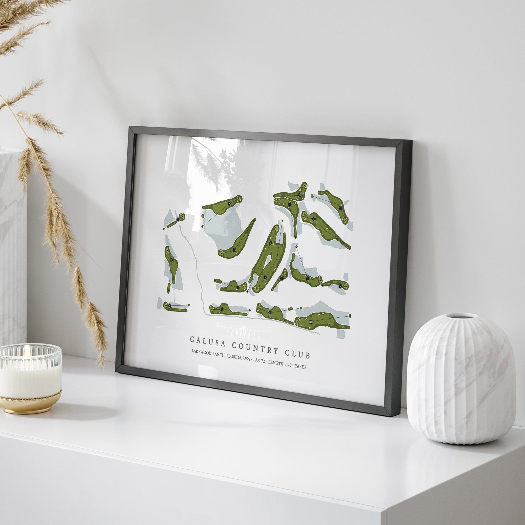Calusa Country Club | Golf Course Map | On Table 