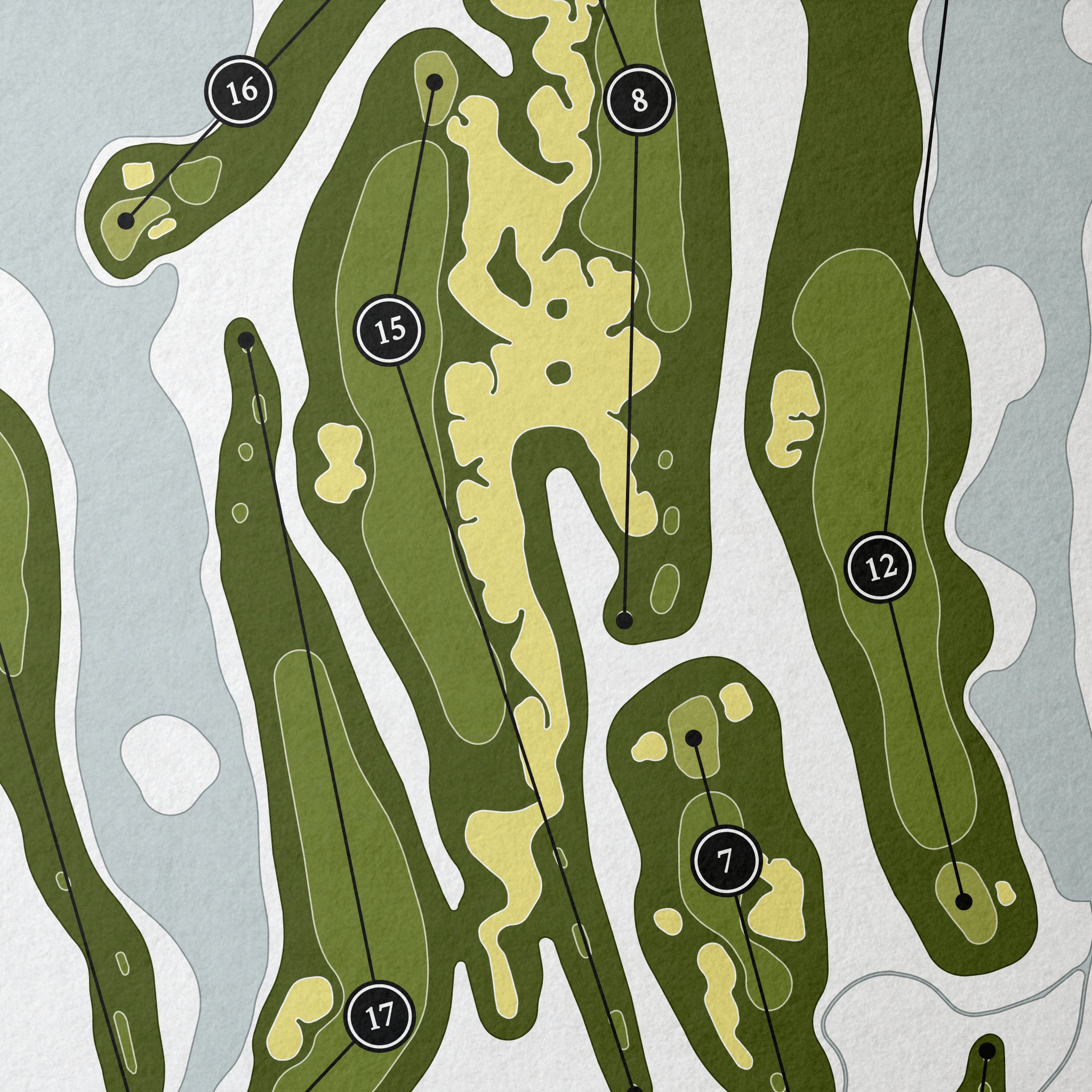 Calusa Pines Golf Club | Golf Course Map | Close Up 