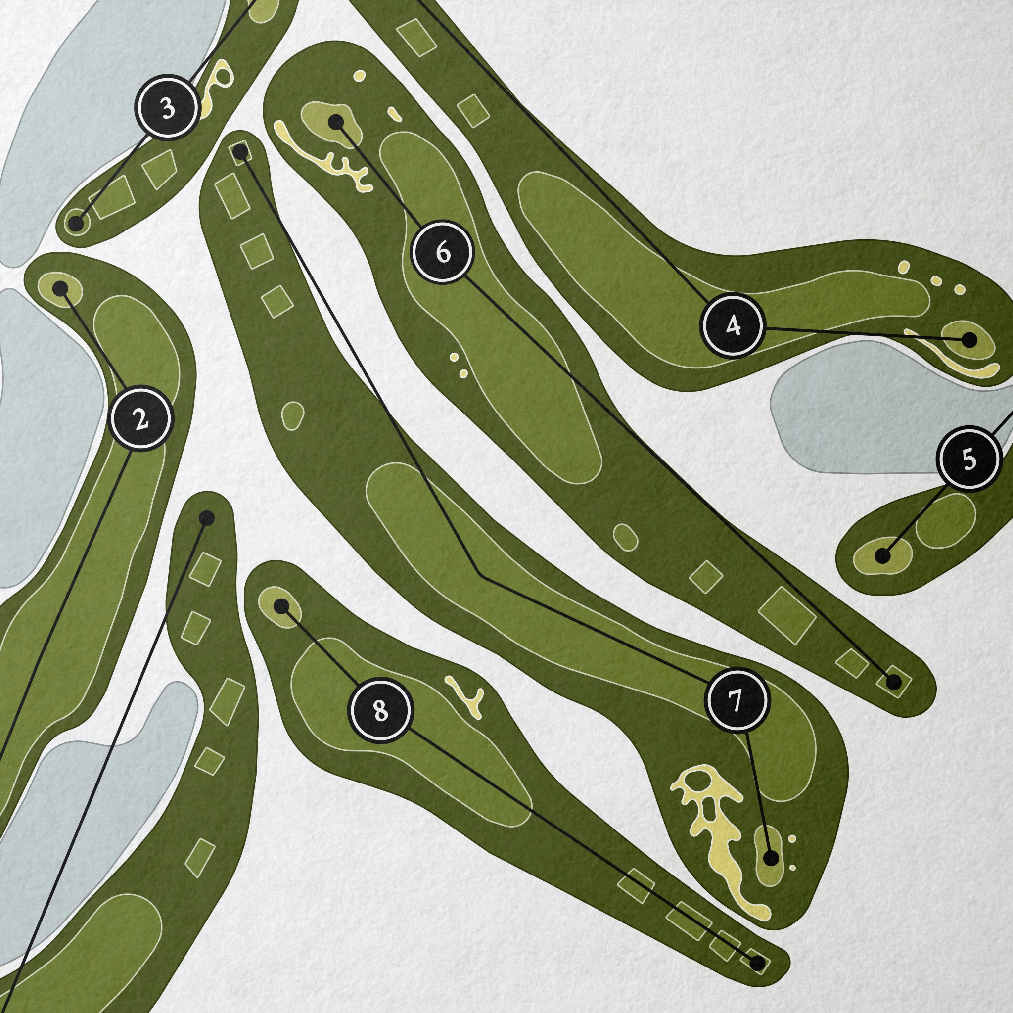 Cambridge Golf Club | Golf Course Map | Close Up 