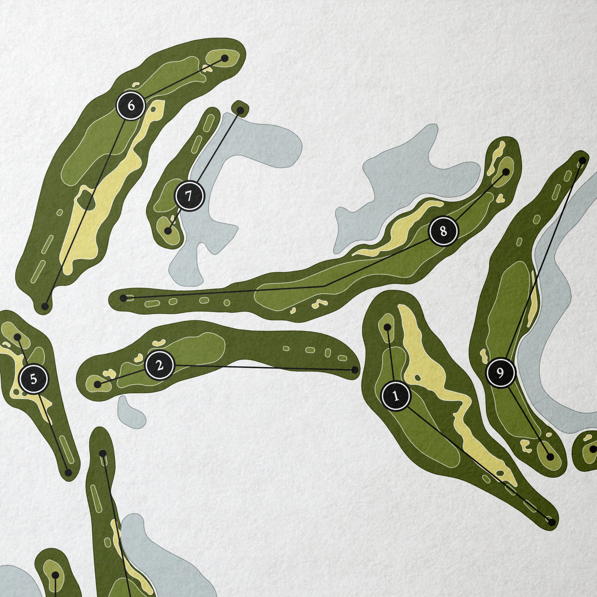 Camp Creek Golf Course | Golf Course Map | Close Up 