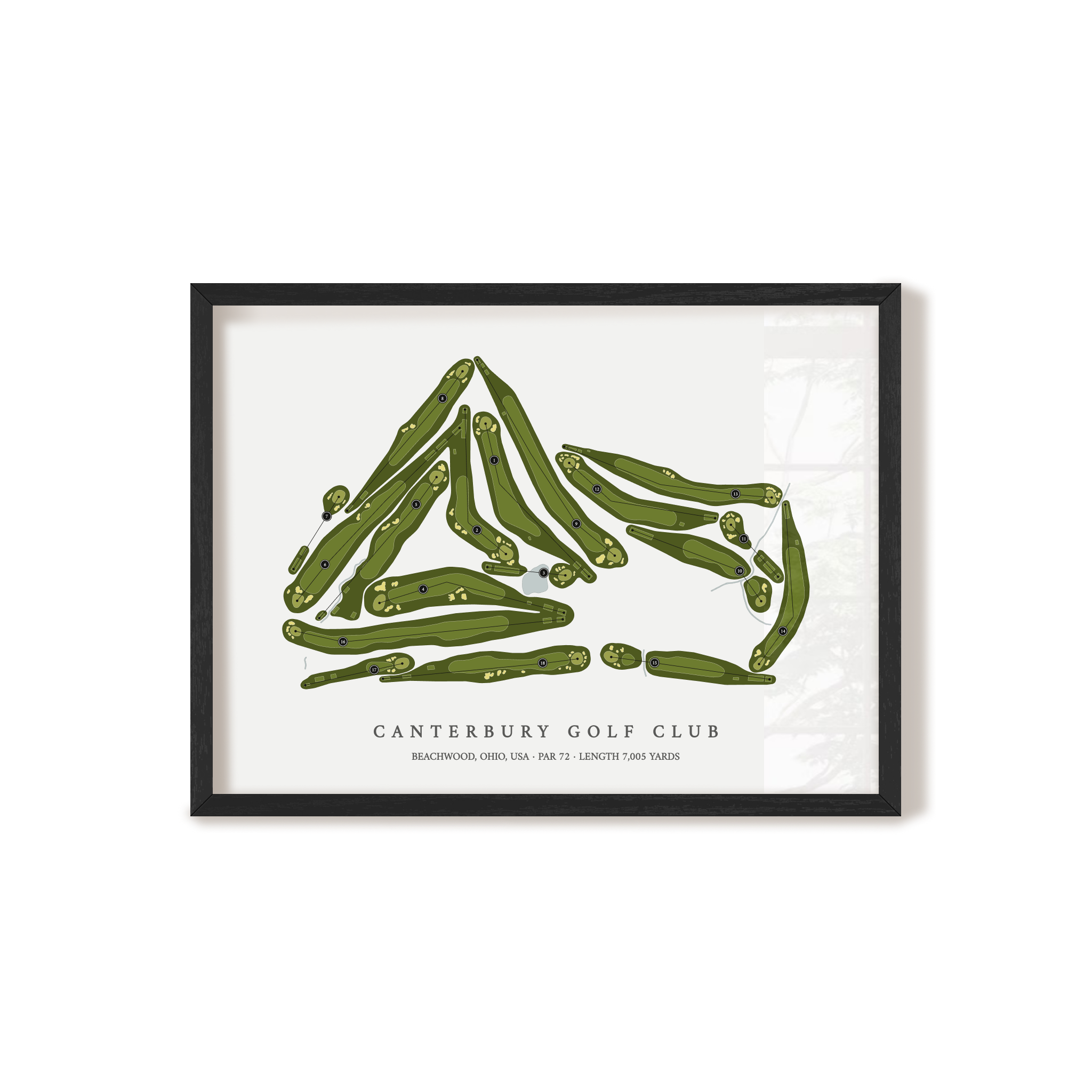 Canterbury Golf Club | Golf Course Map | Black+Frame 