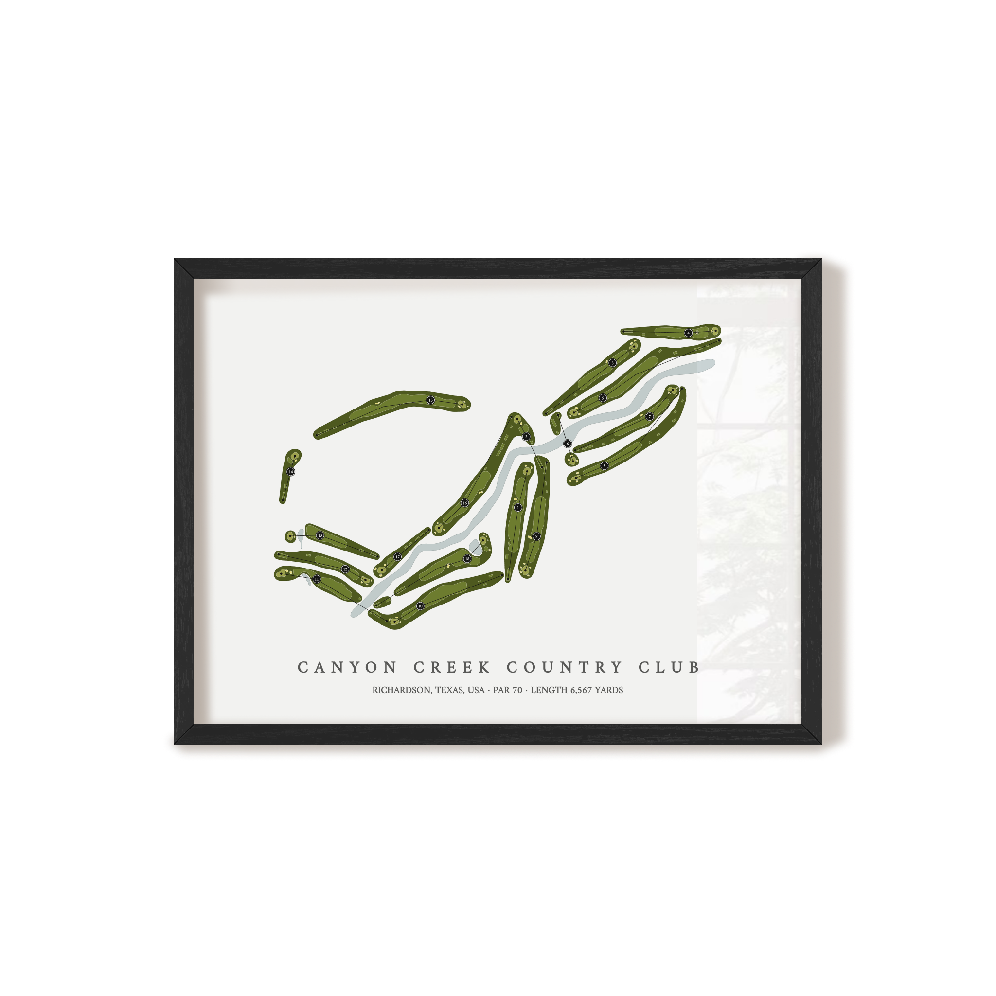 Canyon Creek Country Club | Golf Course Print | Black Frame