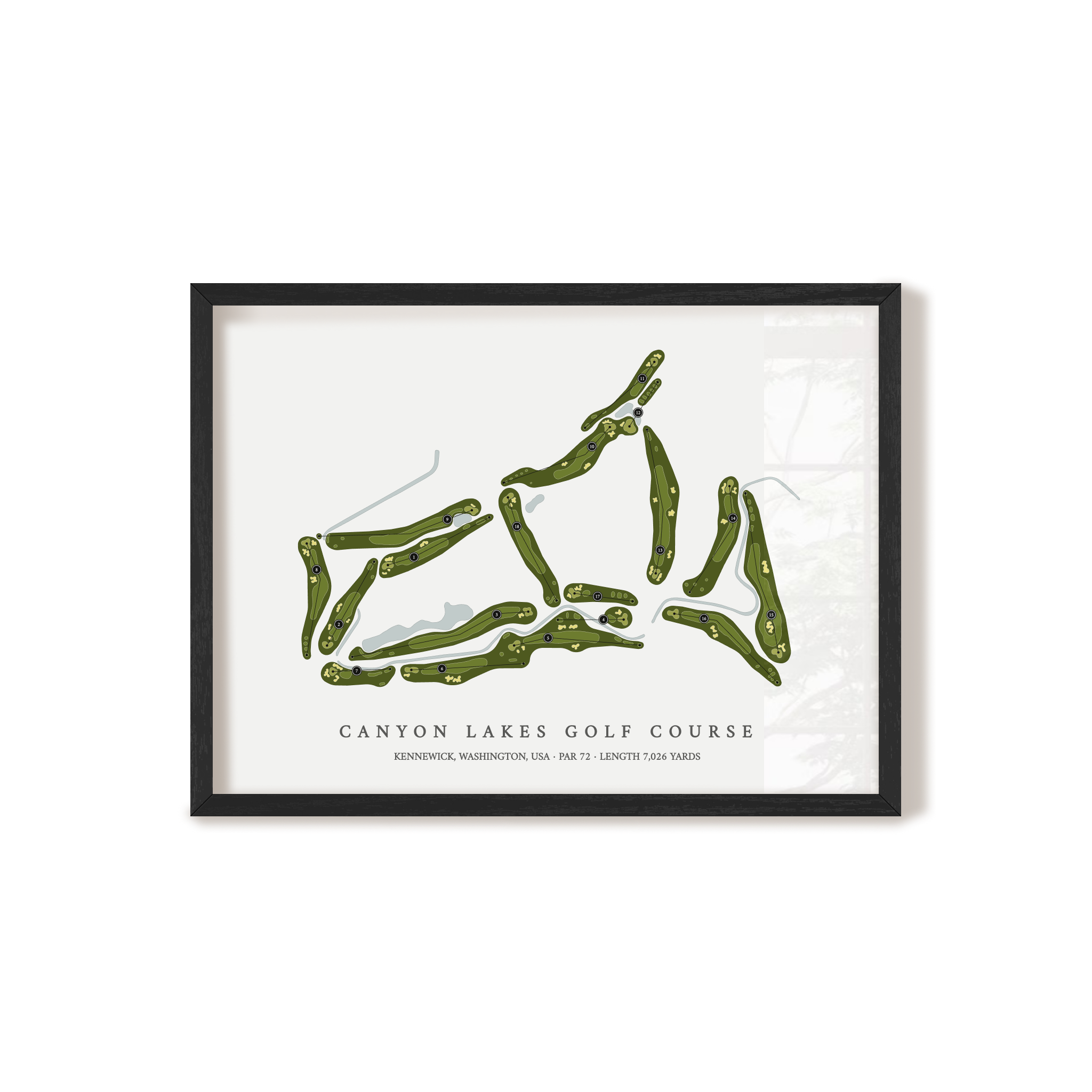 Canyon Lakes Golf Course | Golf Course Map | Black+Frame