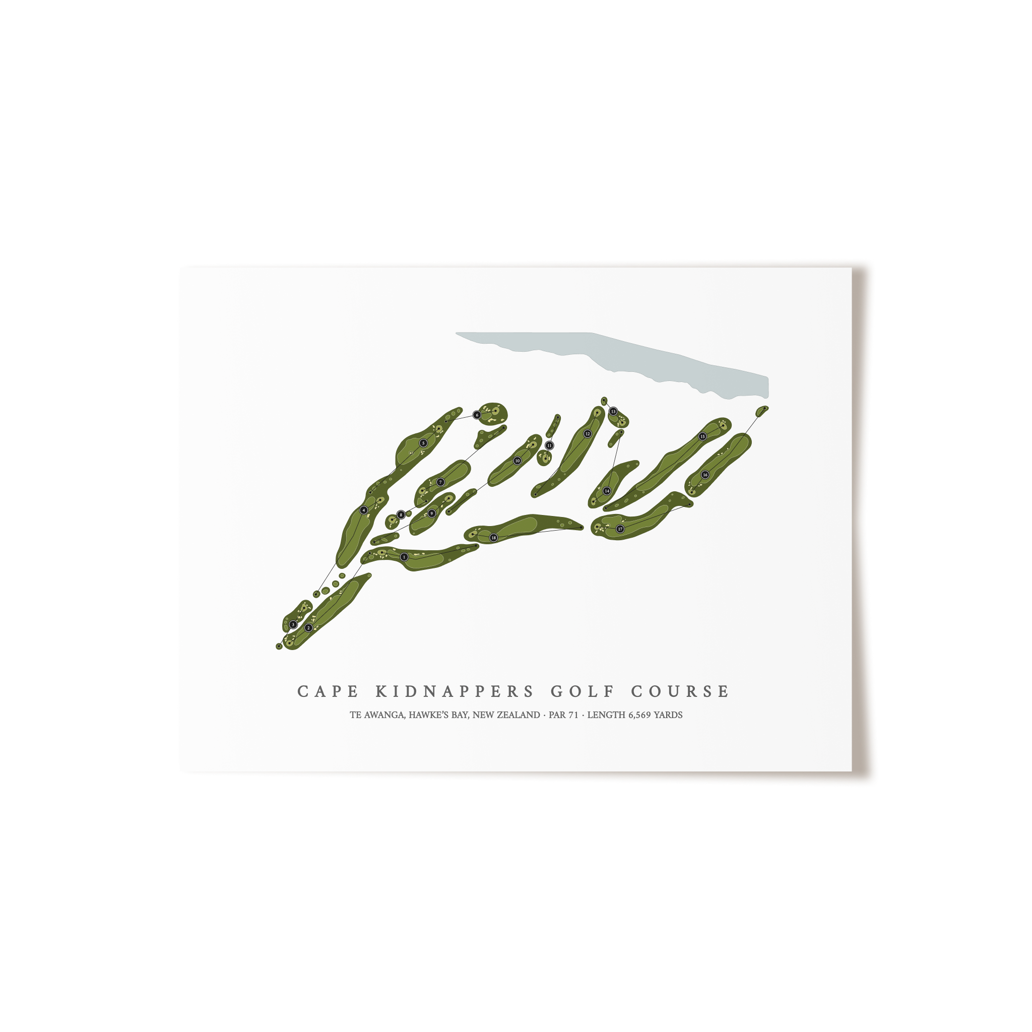 Cape Kidnappers Golf Course  | Golf Course Print | Unframed 
