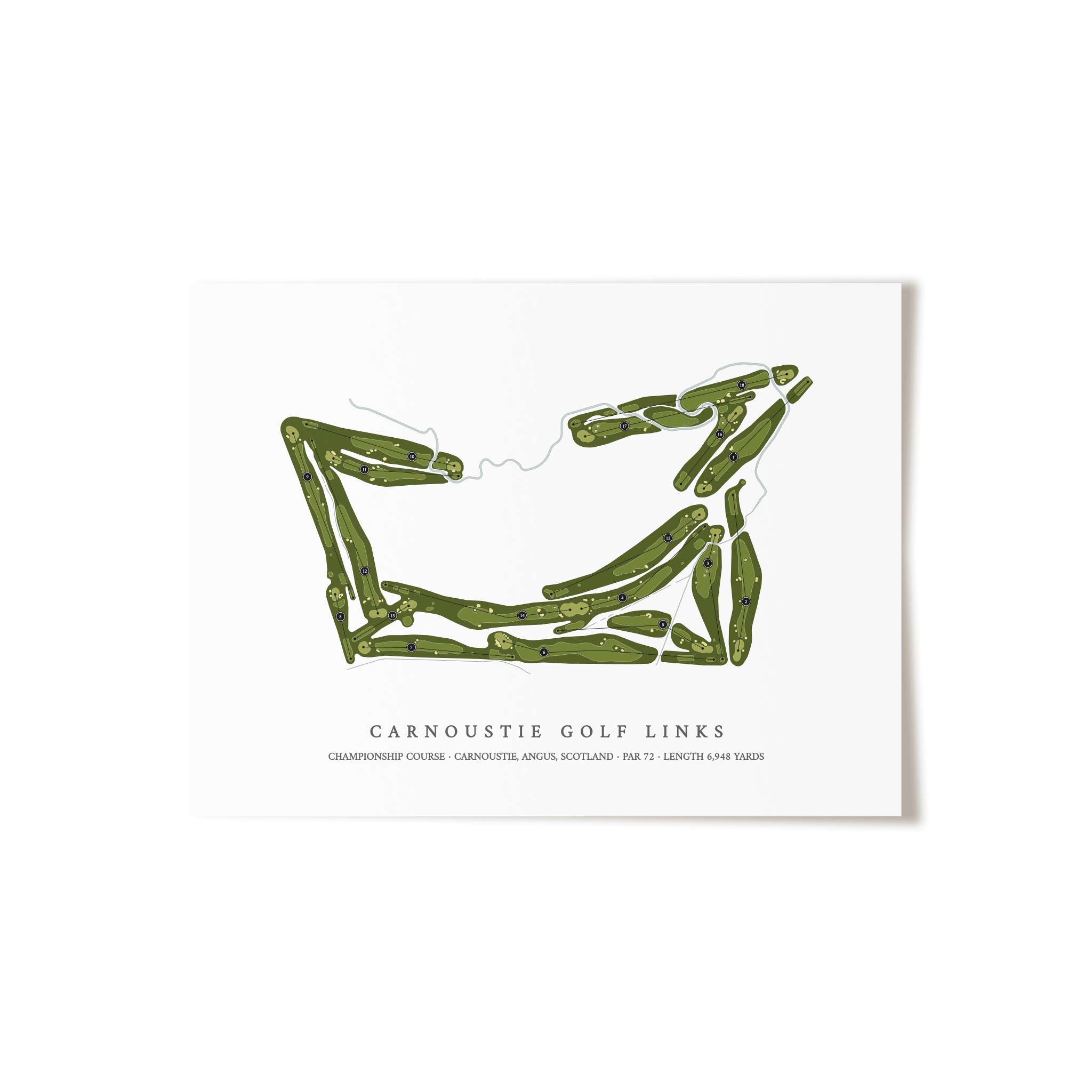 Carnoustie Golf Links - Championship Course | Golf Course Print | Unframed