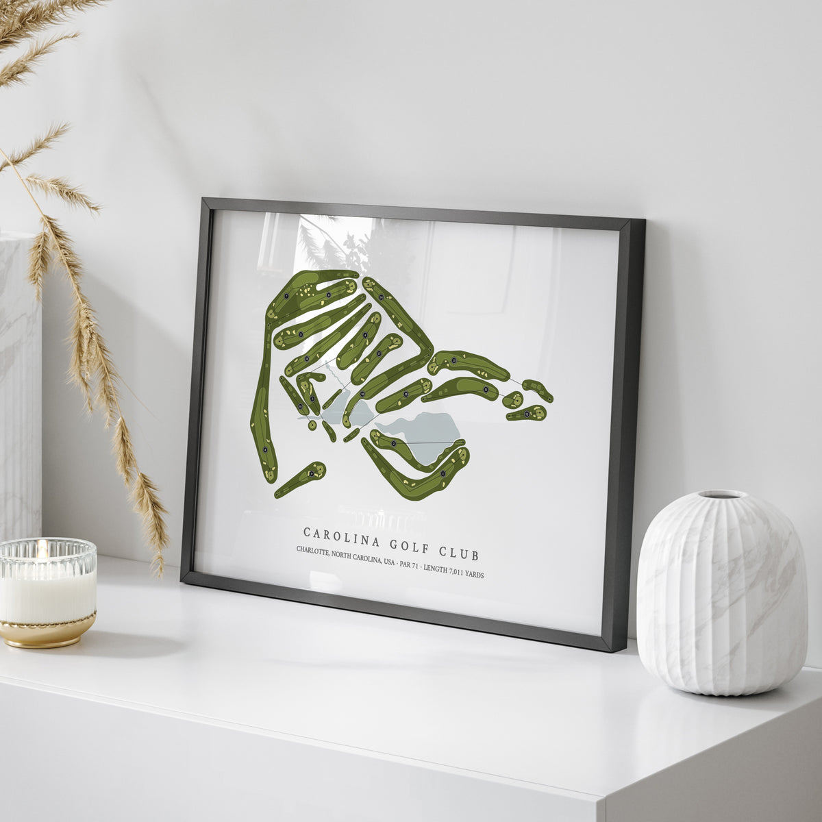 Carolina Golf Club | Golf Course Print | On Table