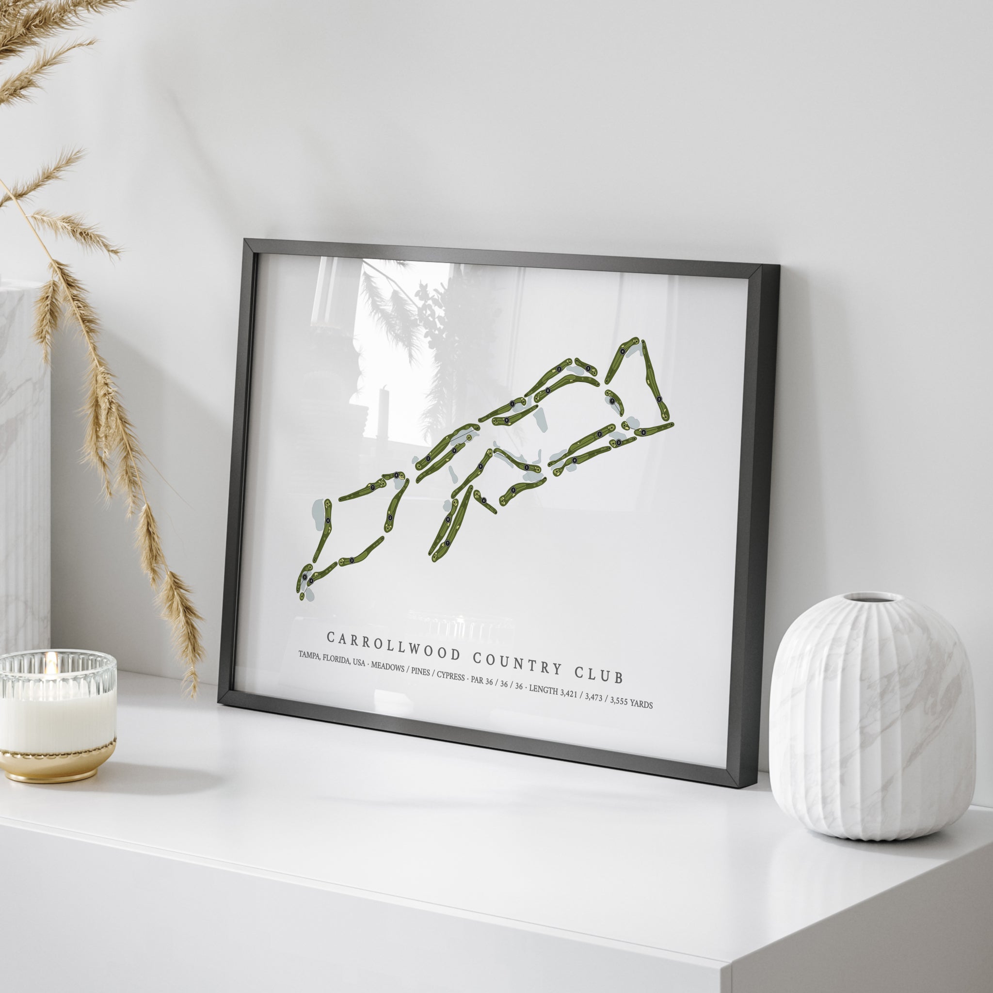 Carrollwood Country Club | Golf Course Print | On Table