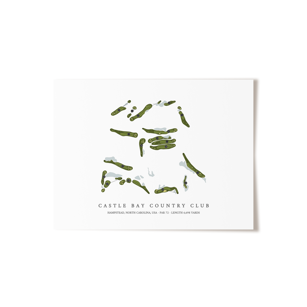 Castle Bay Country Club | Golf Course Map | Unframed