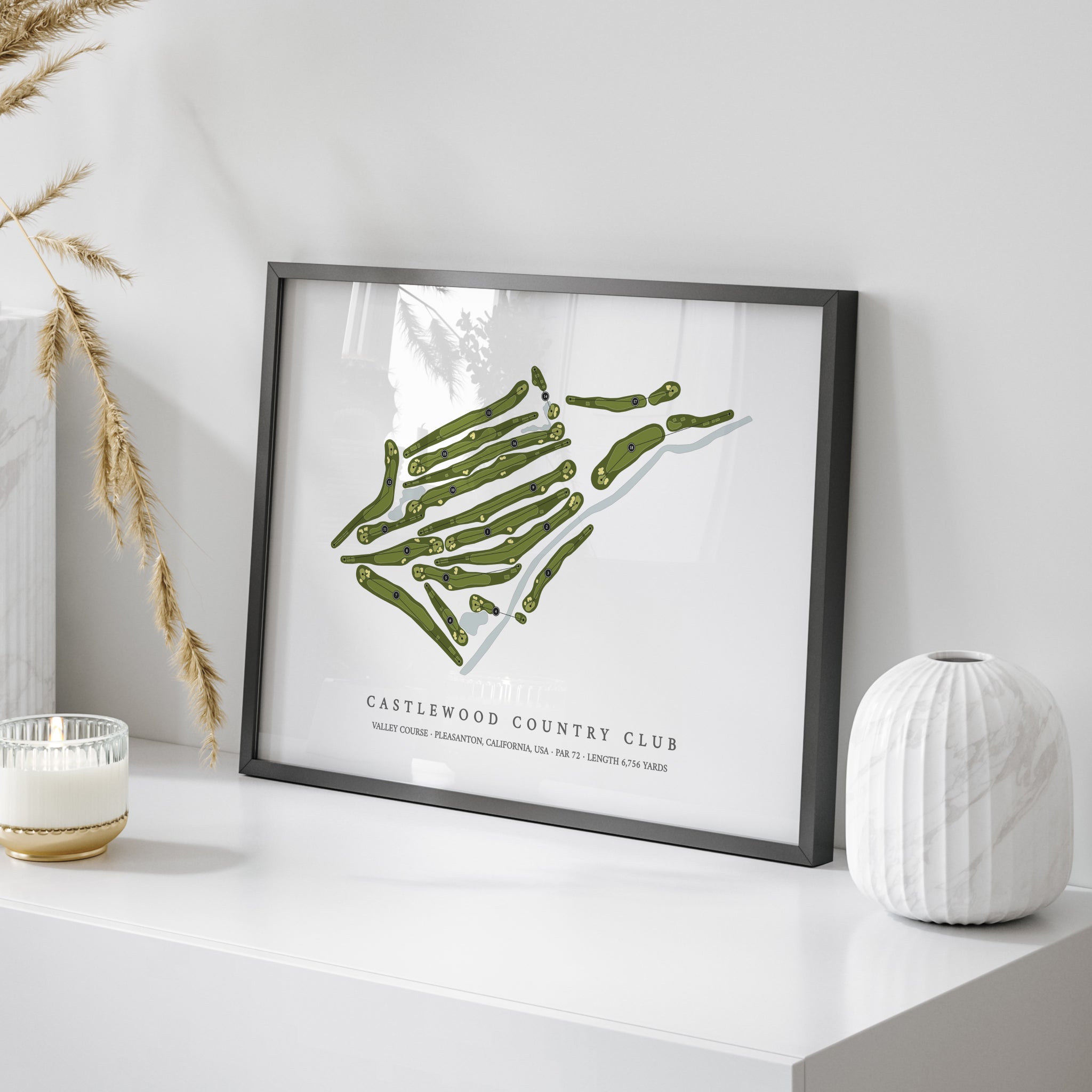 Castlewood Country Club - Valley Course | Golf Course Map | On Table 