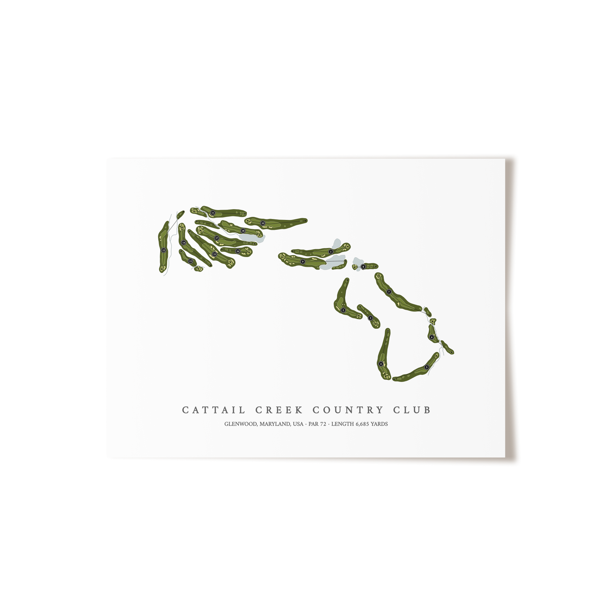 Cattail Creek Country Club | Golf Course Print | Unframed