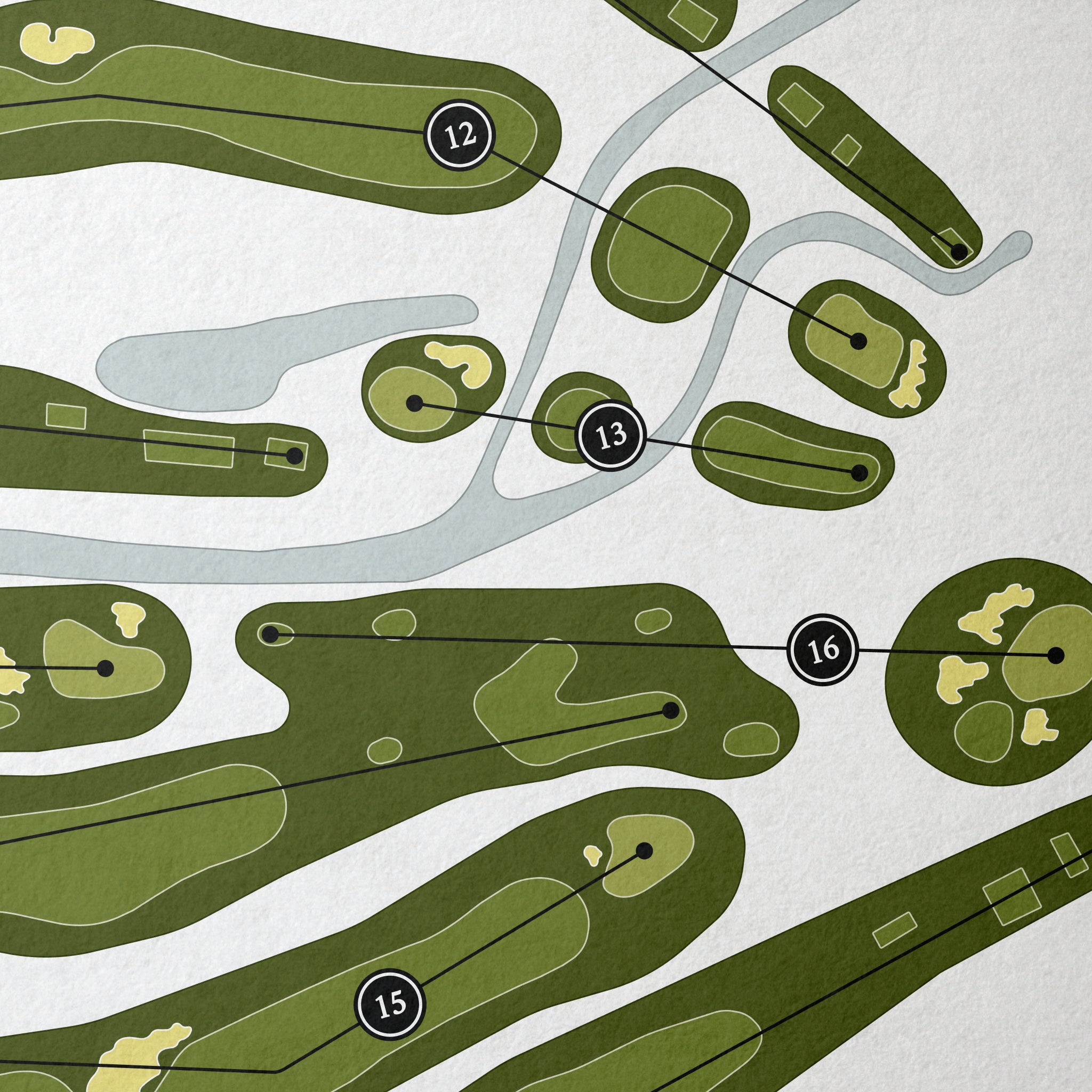 Cedarbrook Country Club | Golf Course Map | Close Up 