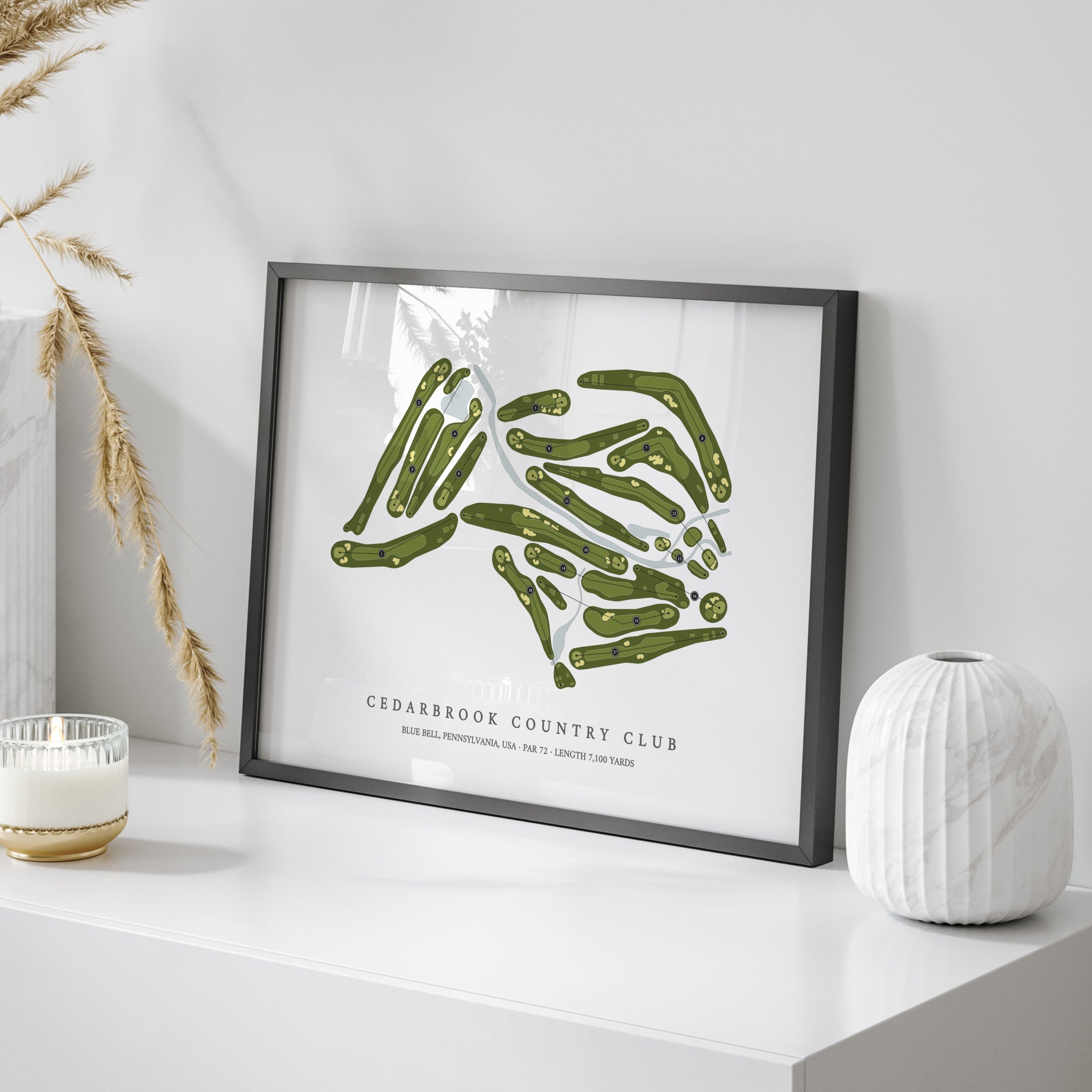 Cedarbrook Country Club | Golf Course Map | On Table 