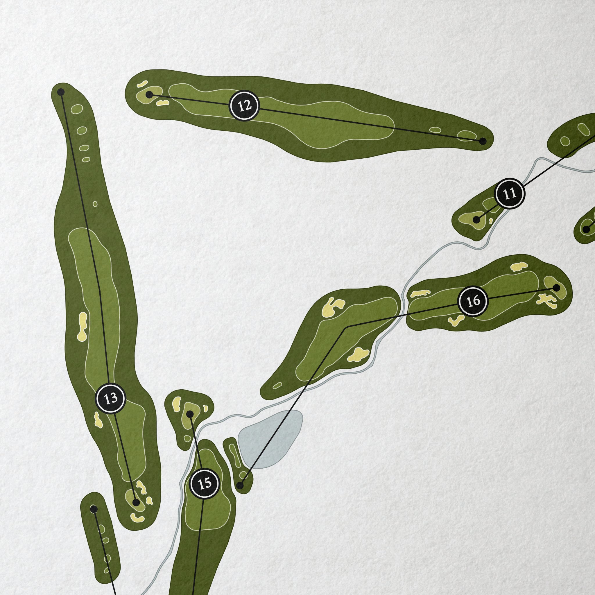 Champion Hills | Golf Course Print | Close Up