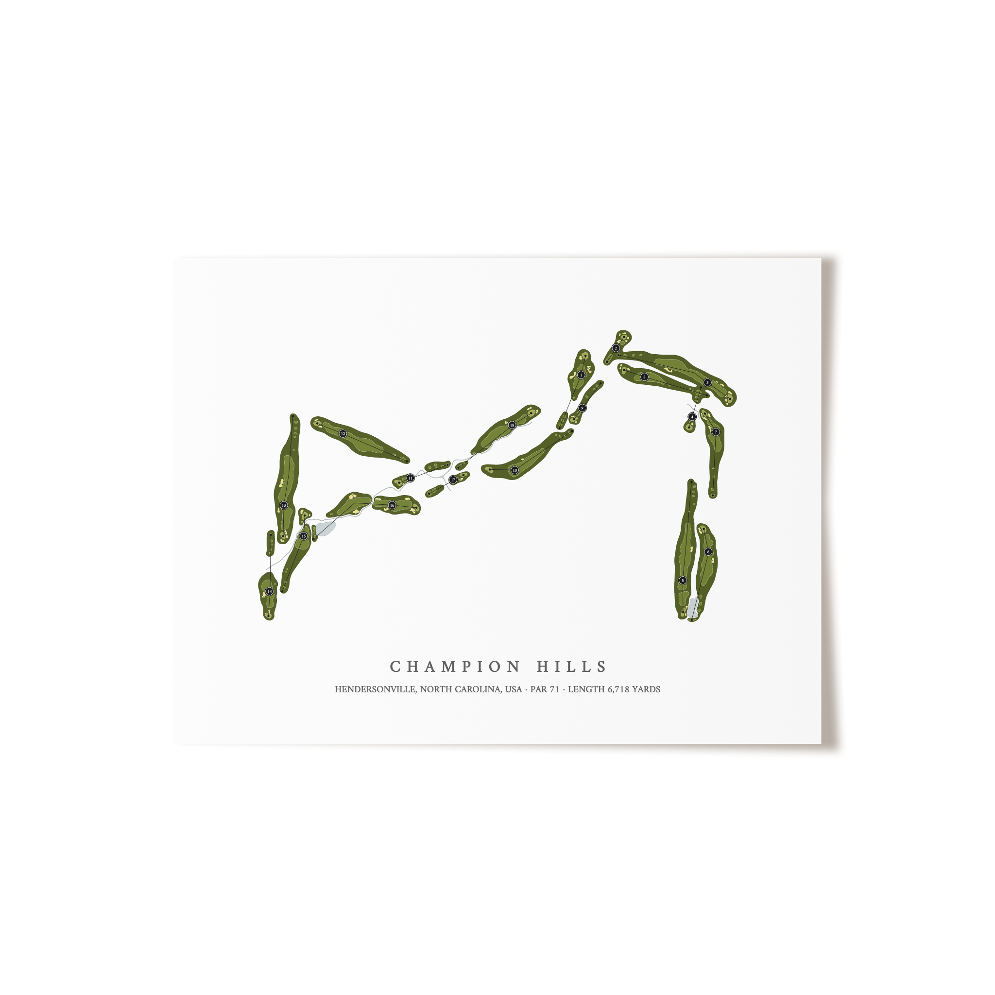 Champion Hills | Golf Course Print | Unframed