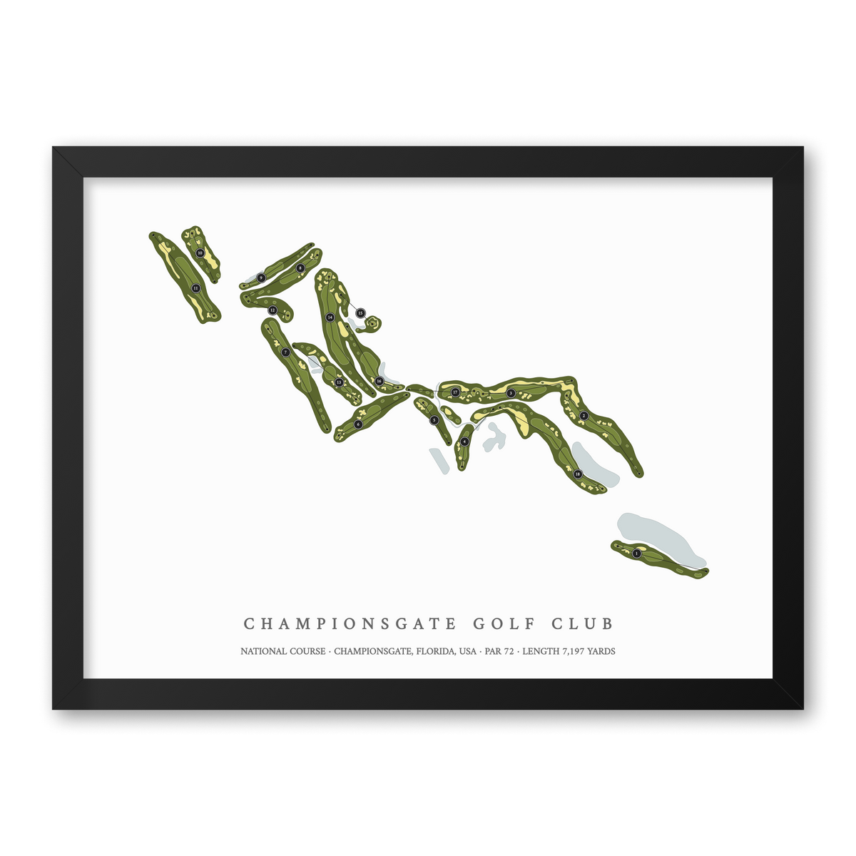 ChampionsGate Golf Club National Course Golf Course Map