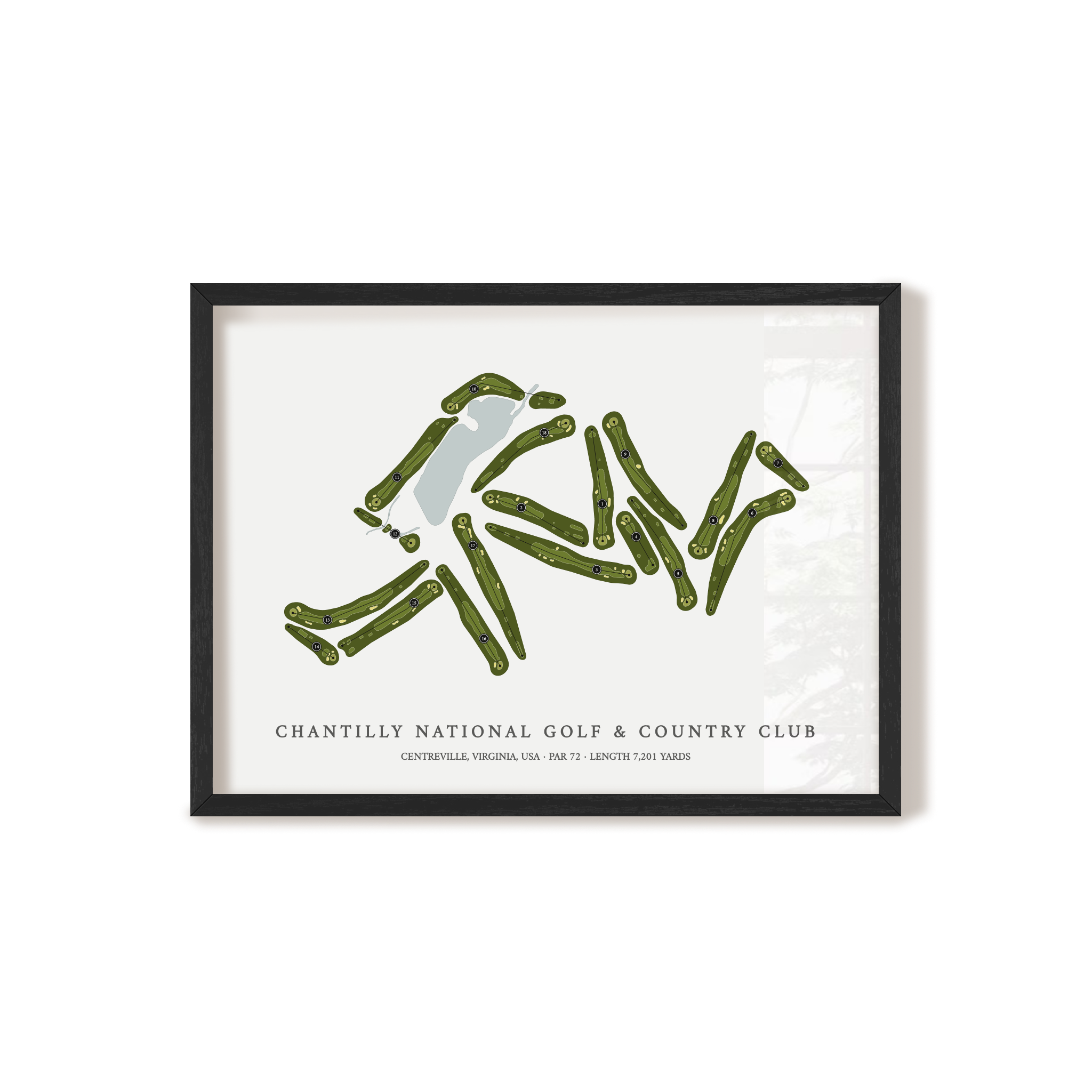 Chantilly National Golf & Country Club | Golf Course Print | Black Frame