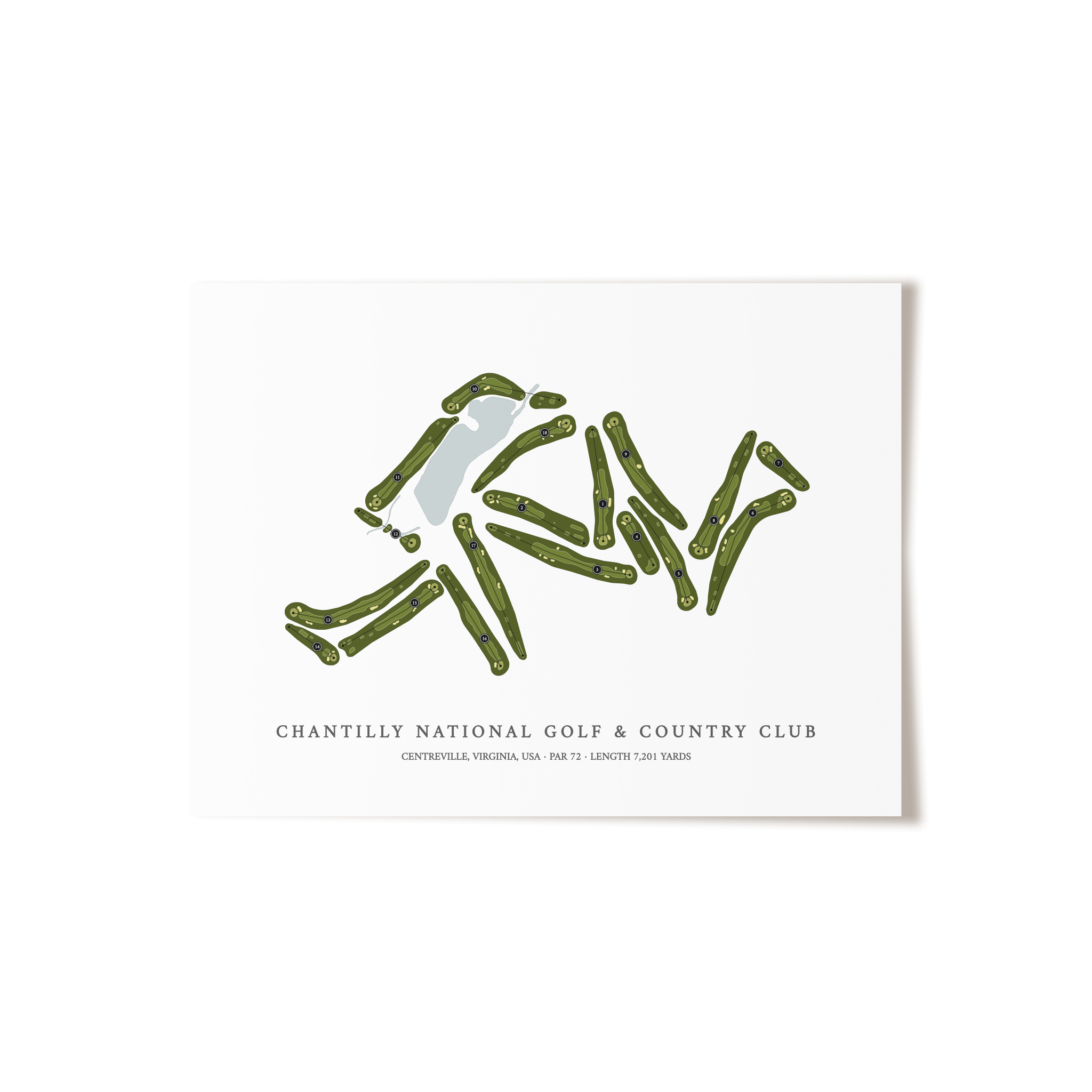 Chantilly National Golf & Country Club | Golf Course Print | Unframed