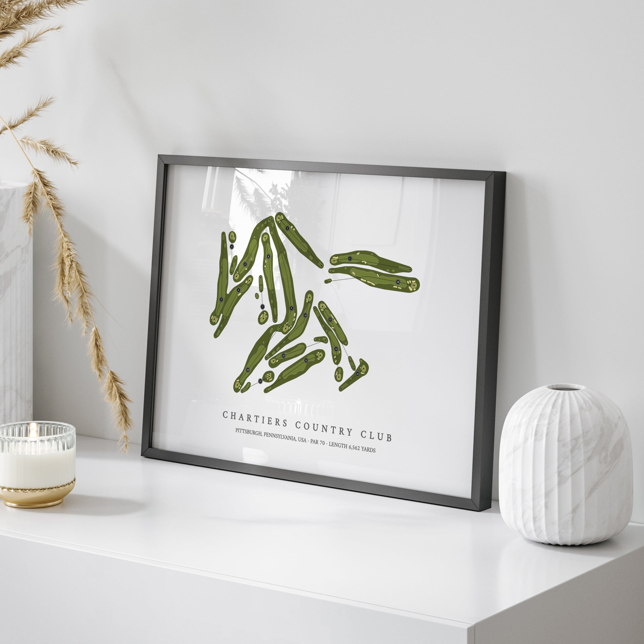 Chartiers Country Club | Golf Course Map | On Table 