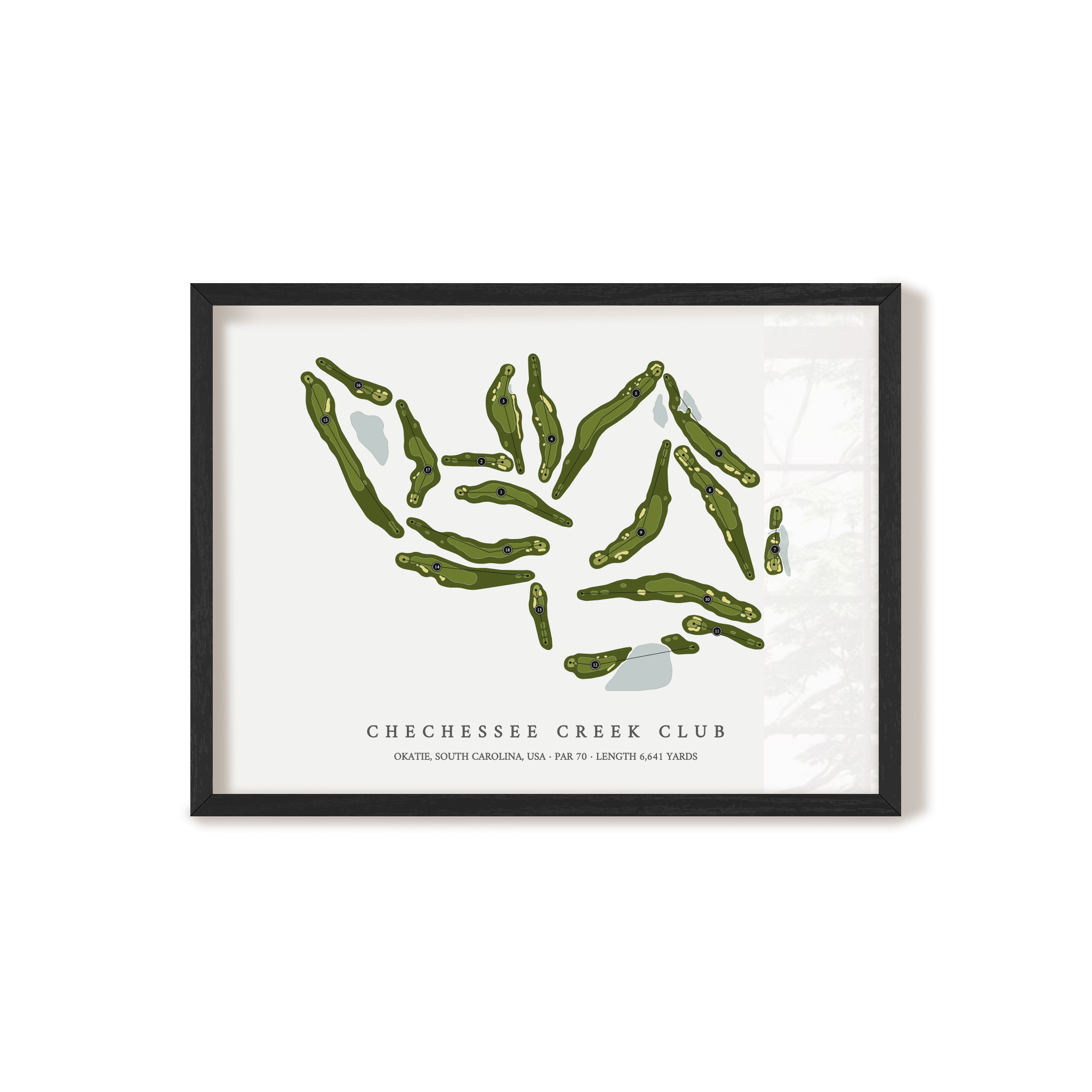 Chechessee Creek Club | Golf Course Print | Black Frame