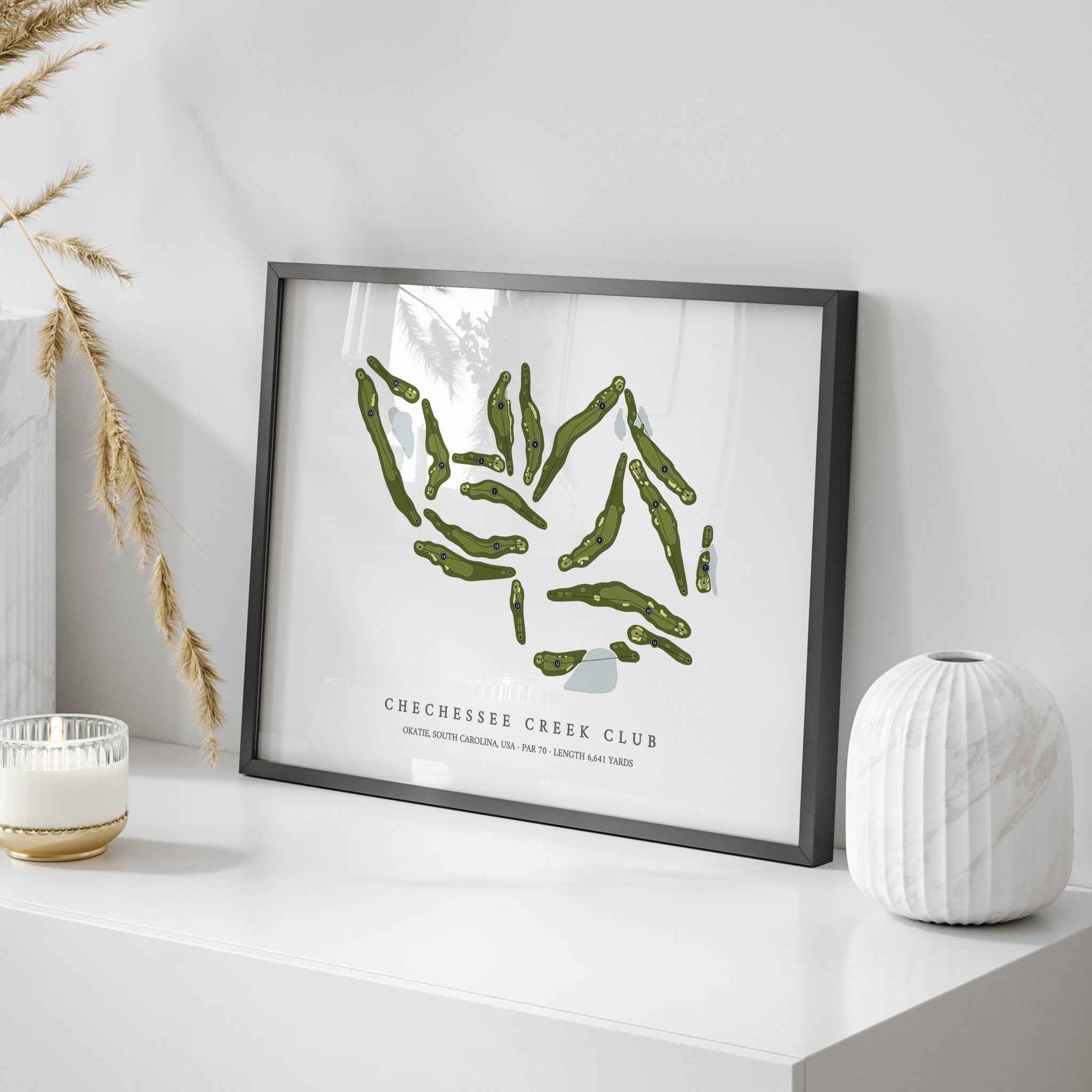 Chechessee Creek Club | Golf Course Print | On Table