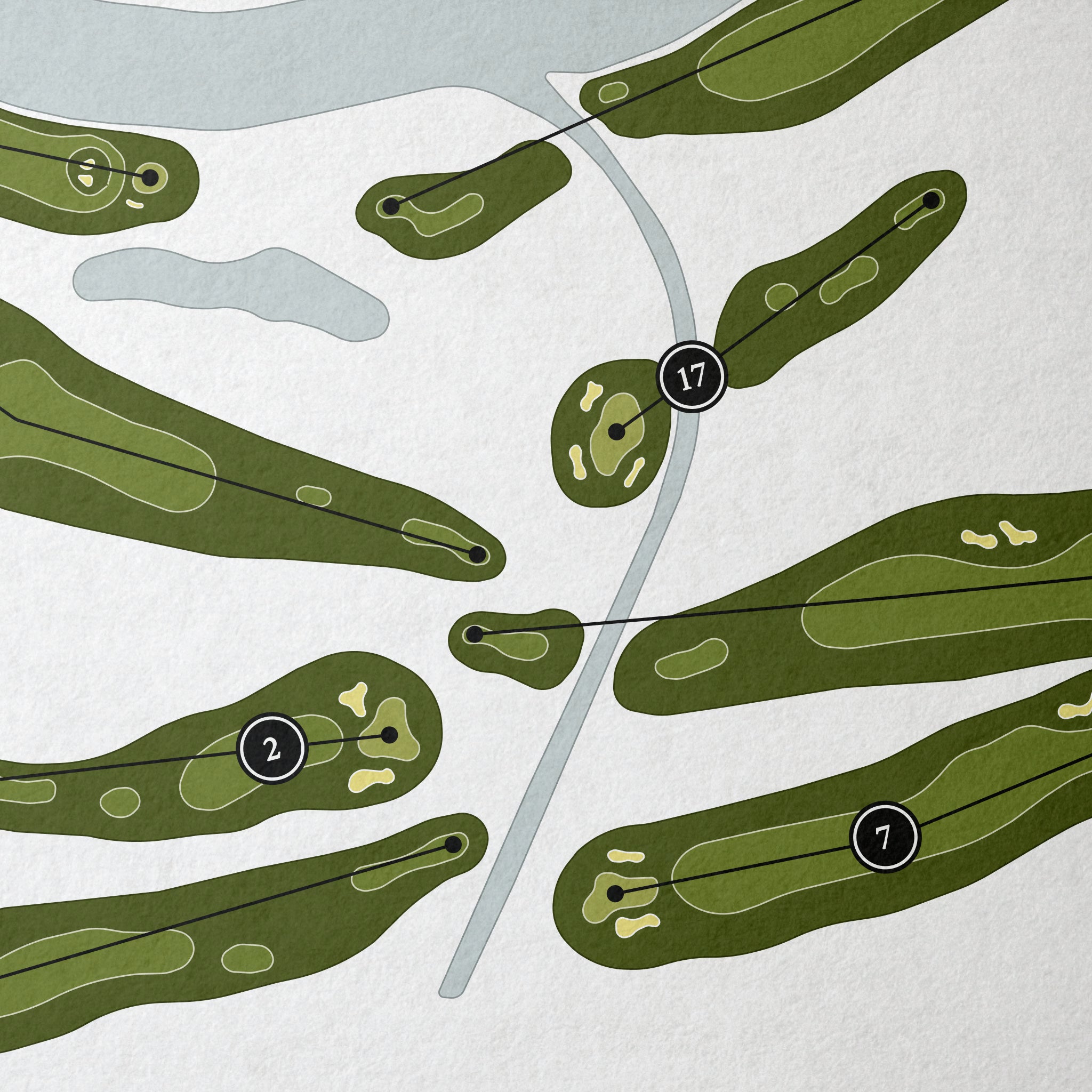 Chena Bend Golf Course | Golf Course Map | Close Up 