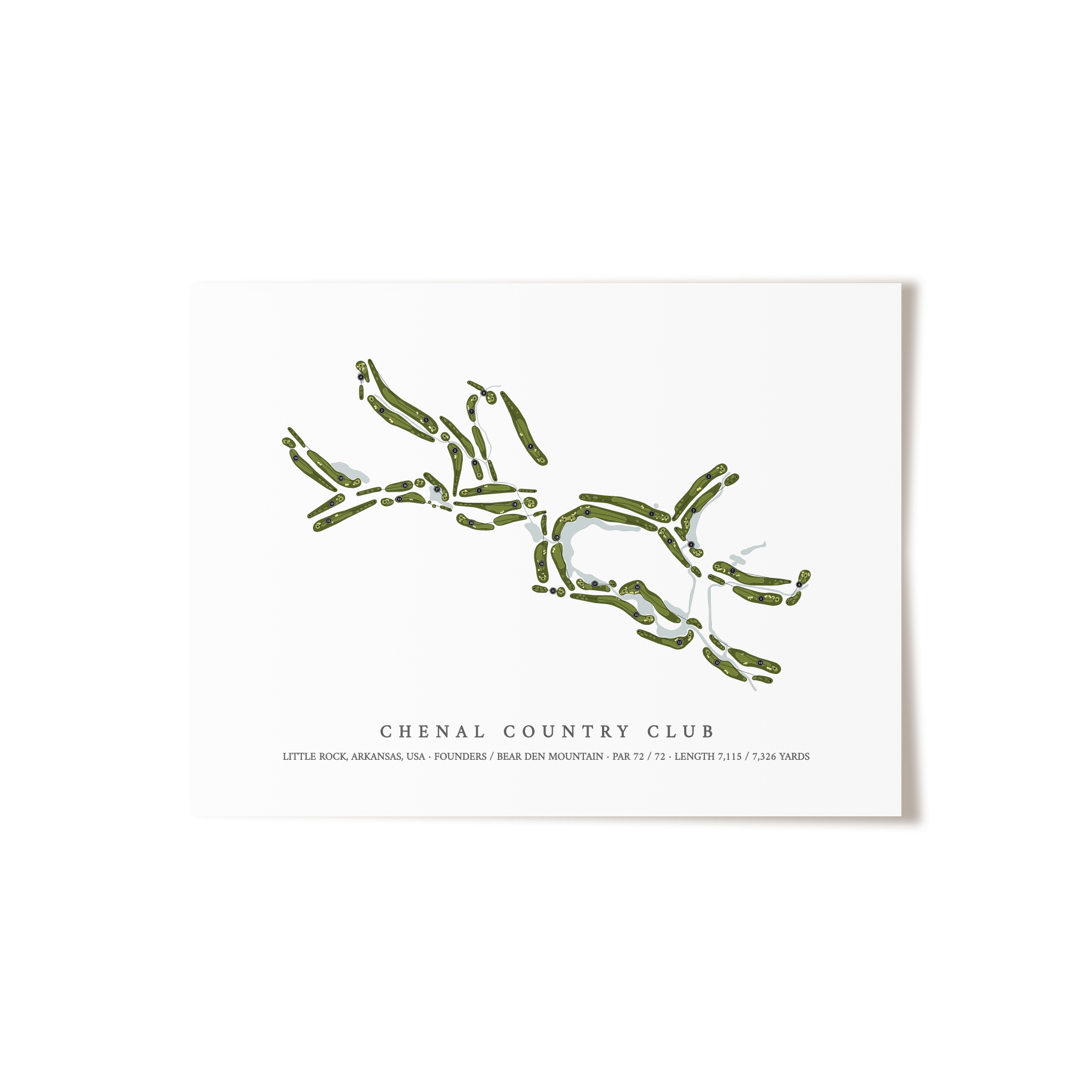 Chenal Country Club | Golf Course Map | Unframed 