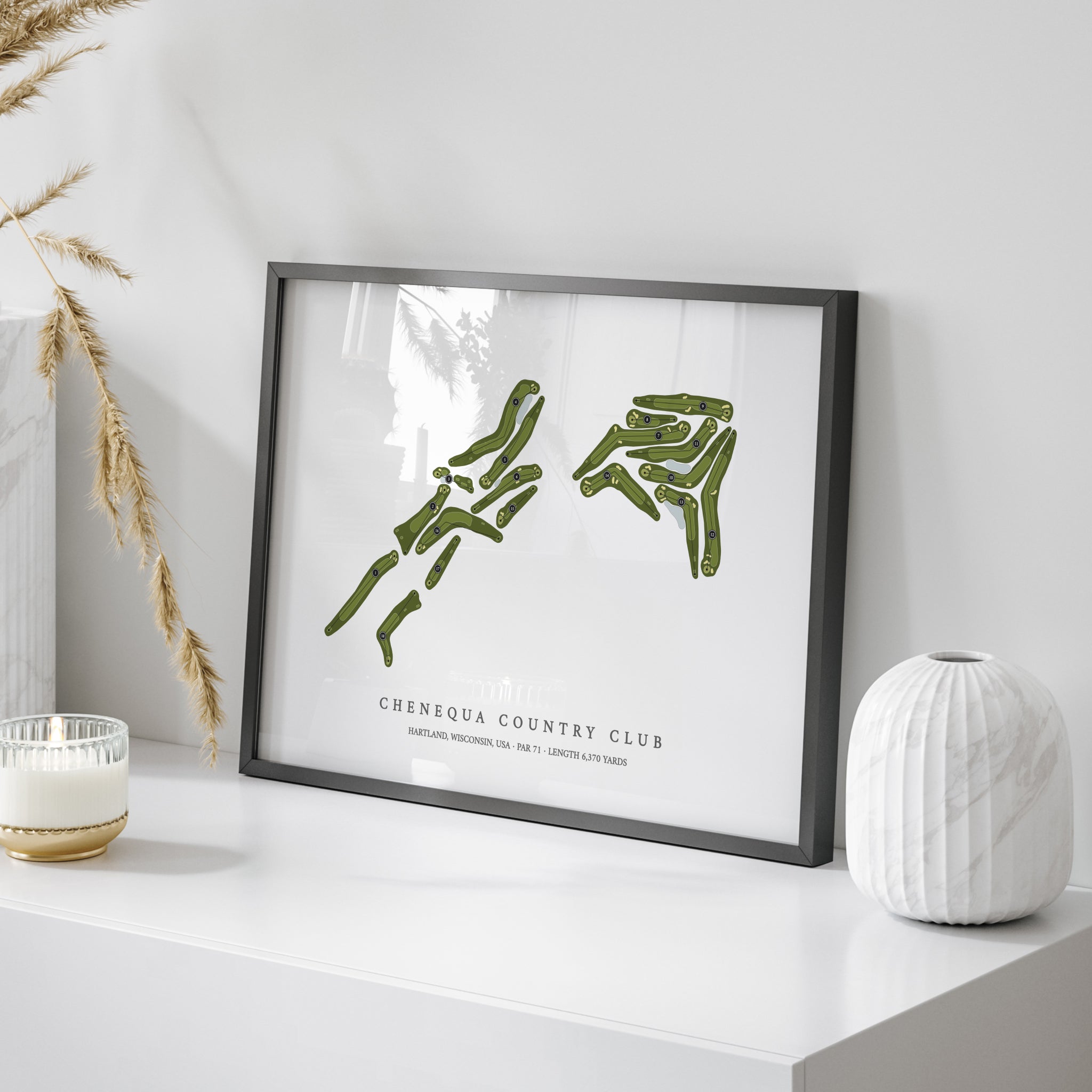 Chenequa Country Club | Golf Course Map | On Table 