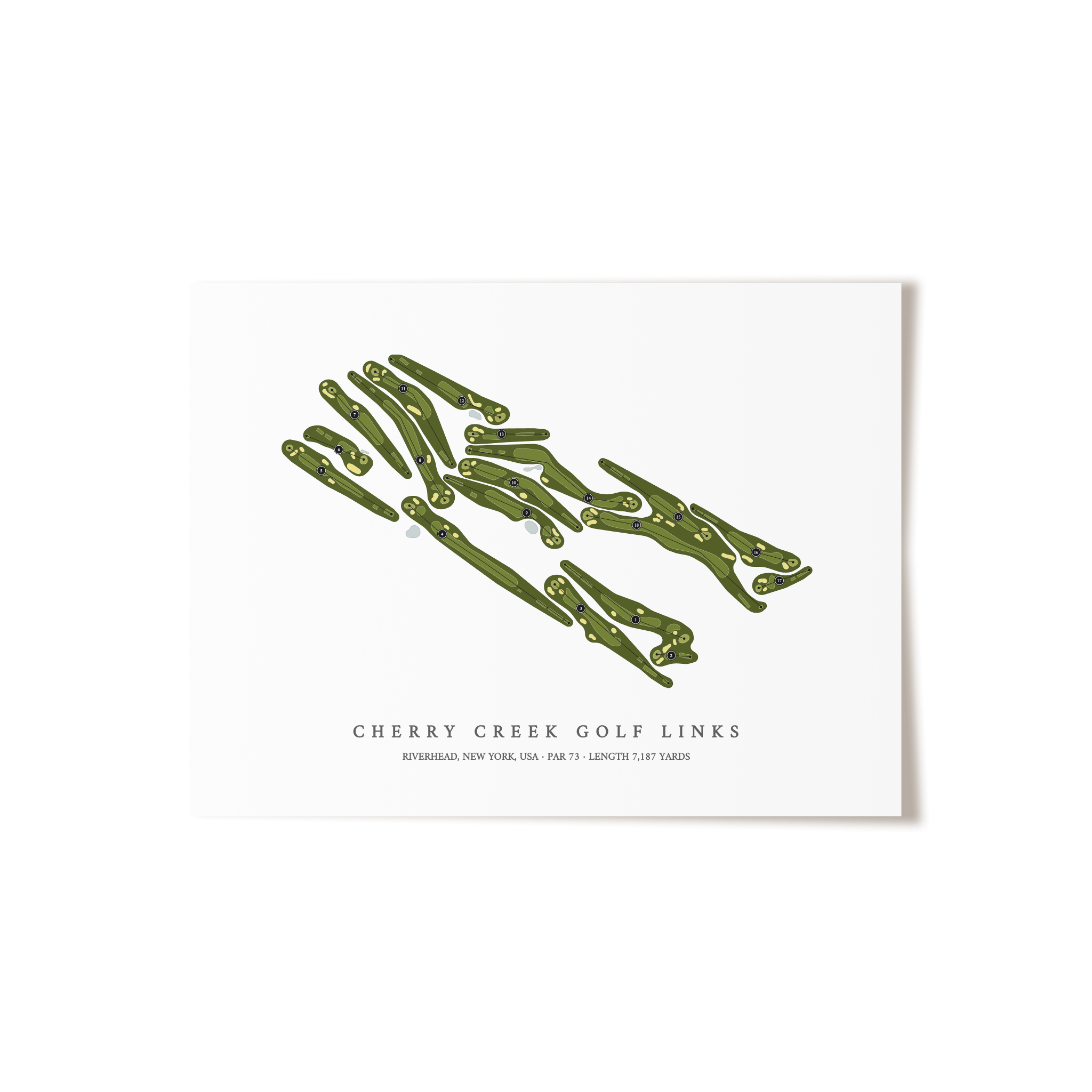 Cherry Creek Golf Links | Golf Course Map | Unframed 