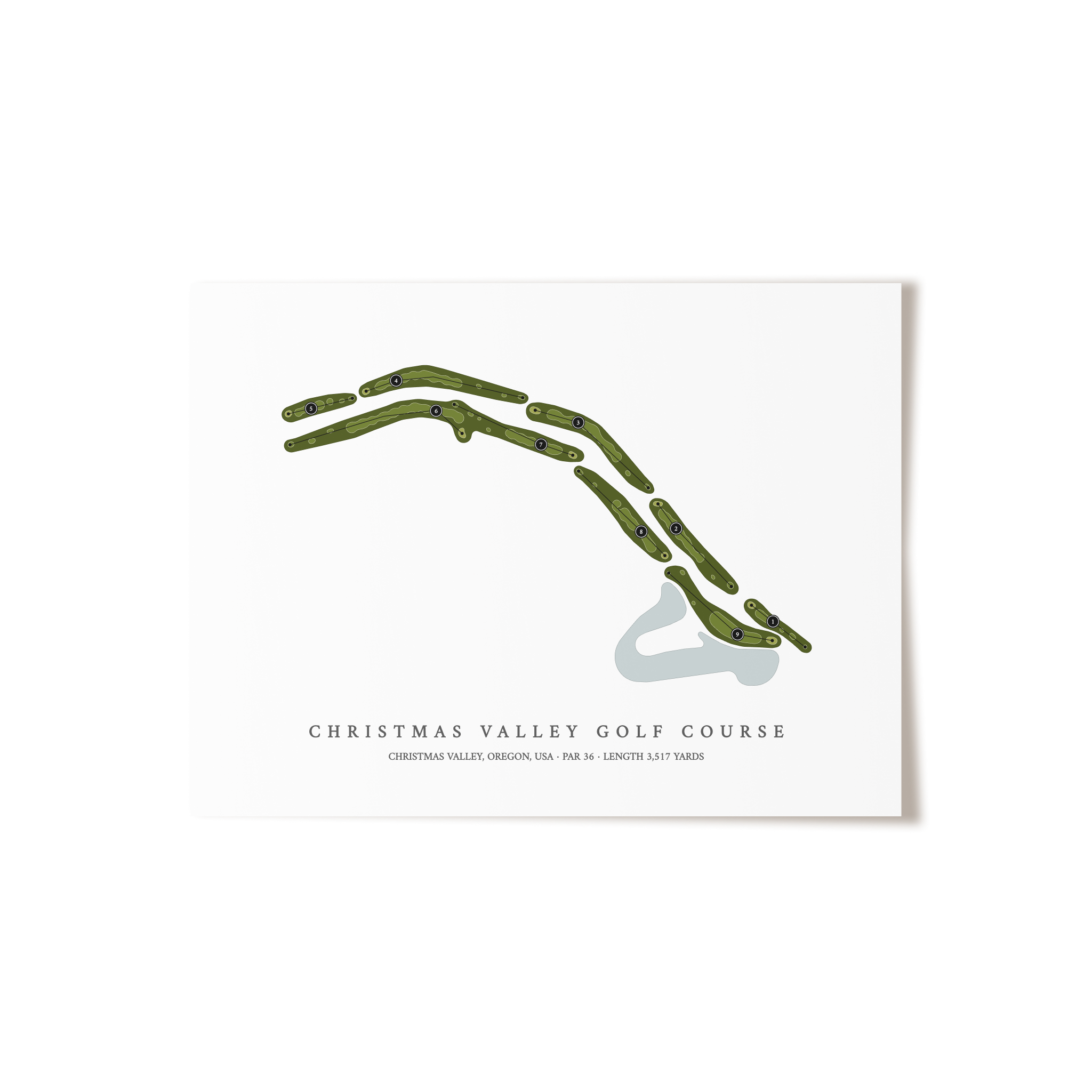 Christmas Valley Golf Course | Golf Course Map | Unframed 